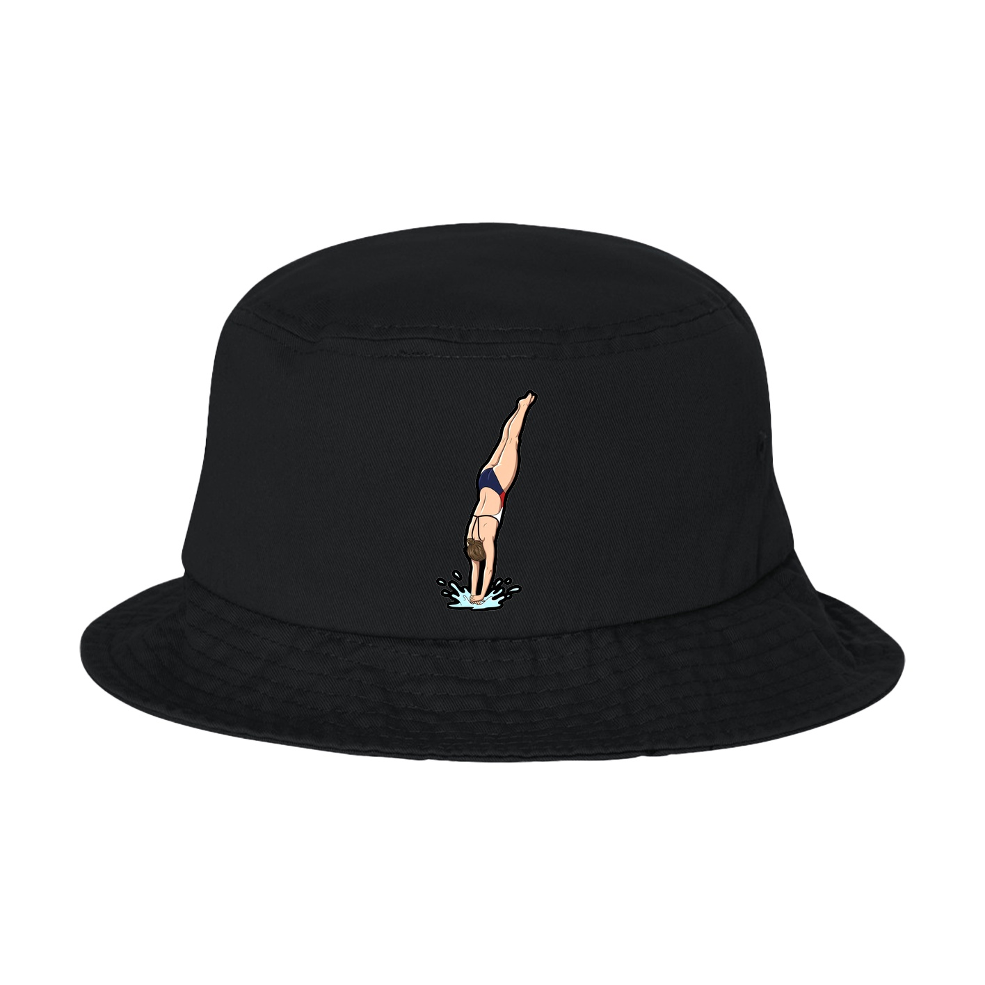 Bucket Cap — Name Vertical in Black