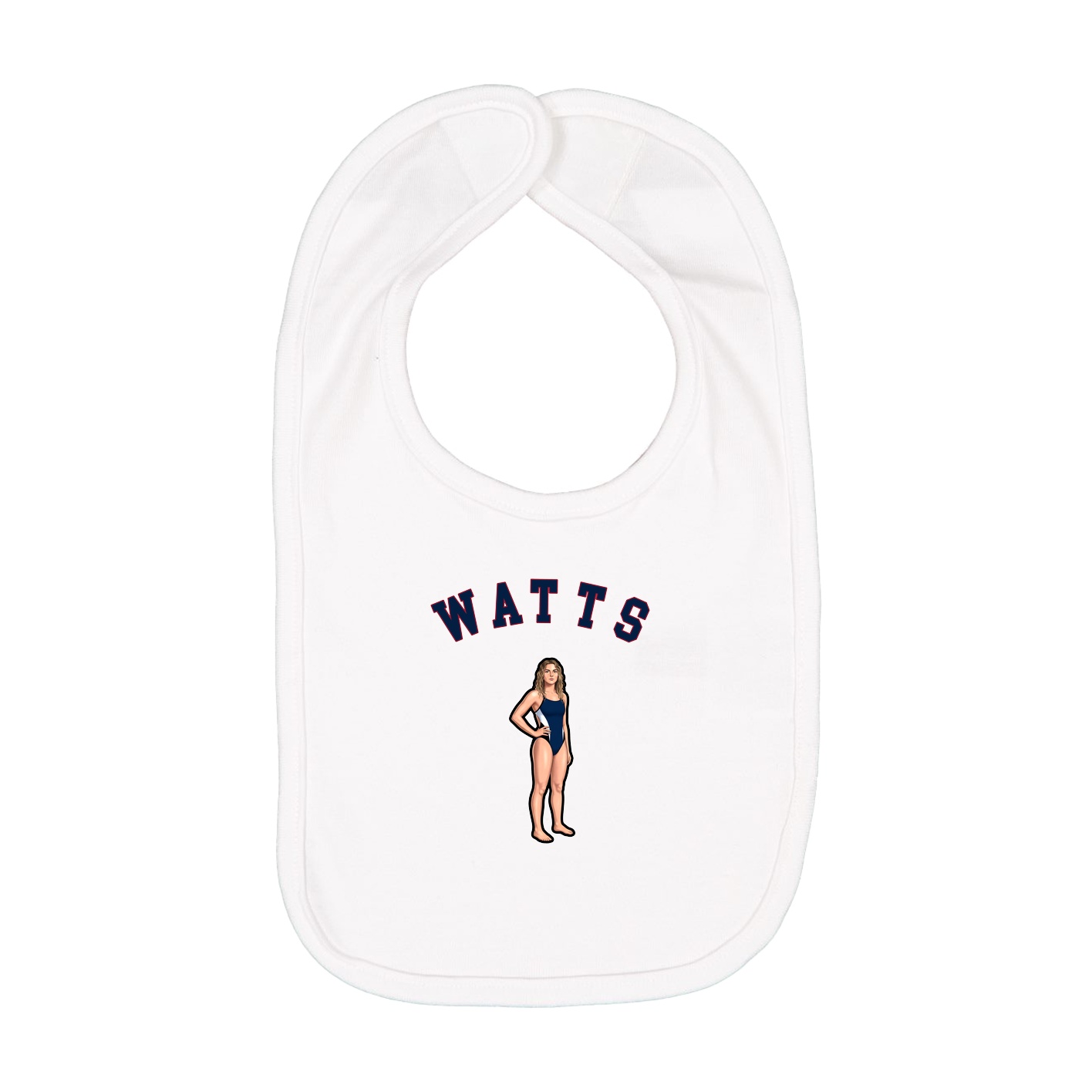 Infant Bib — Shirsey Arch in White