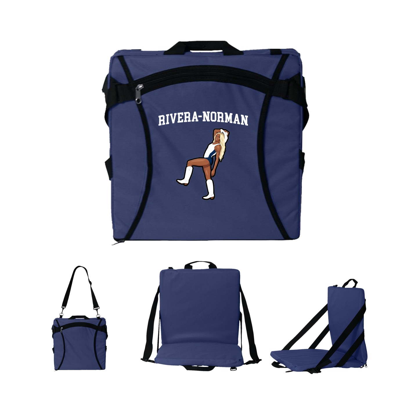 Folding Stadium Seat — Shirsey in Navy