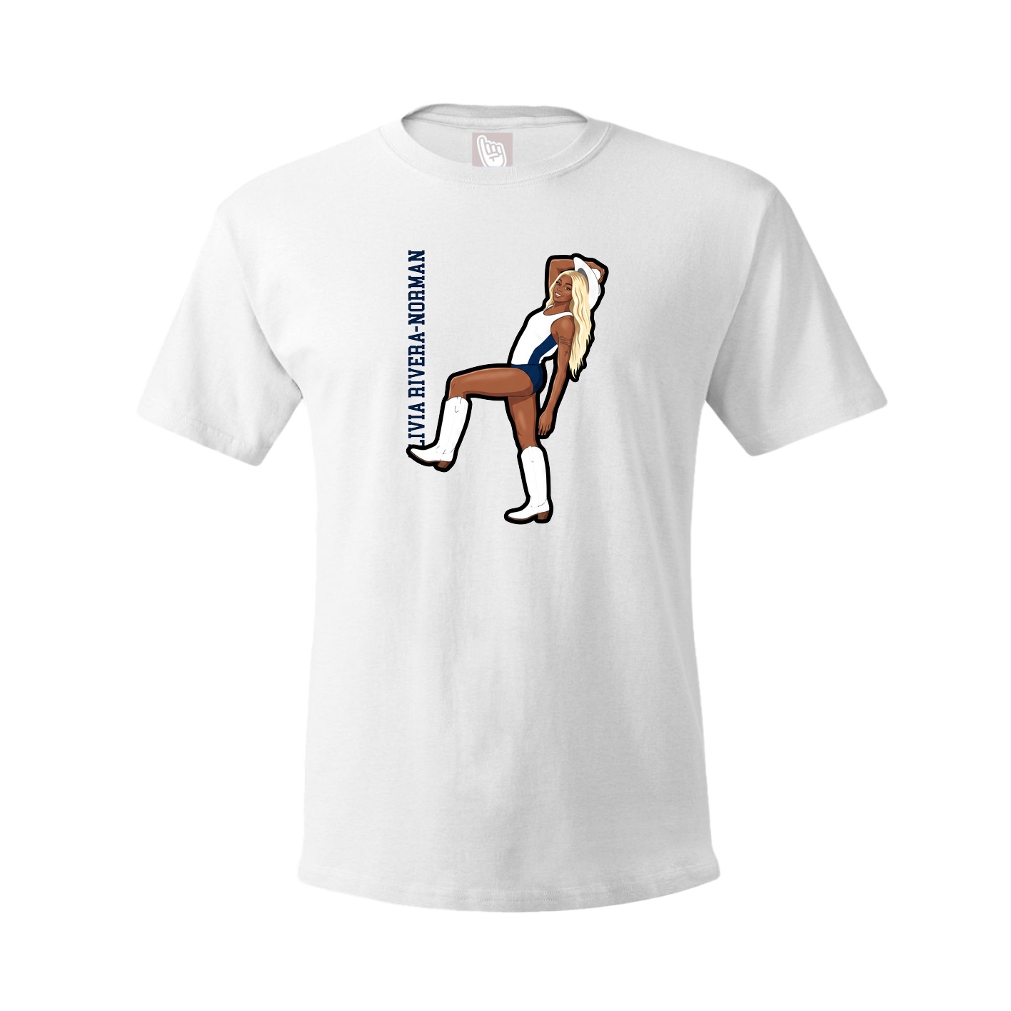Youth Tee — Name Vertical in White