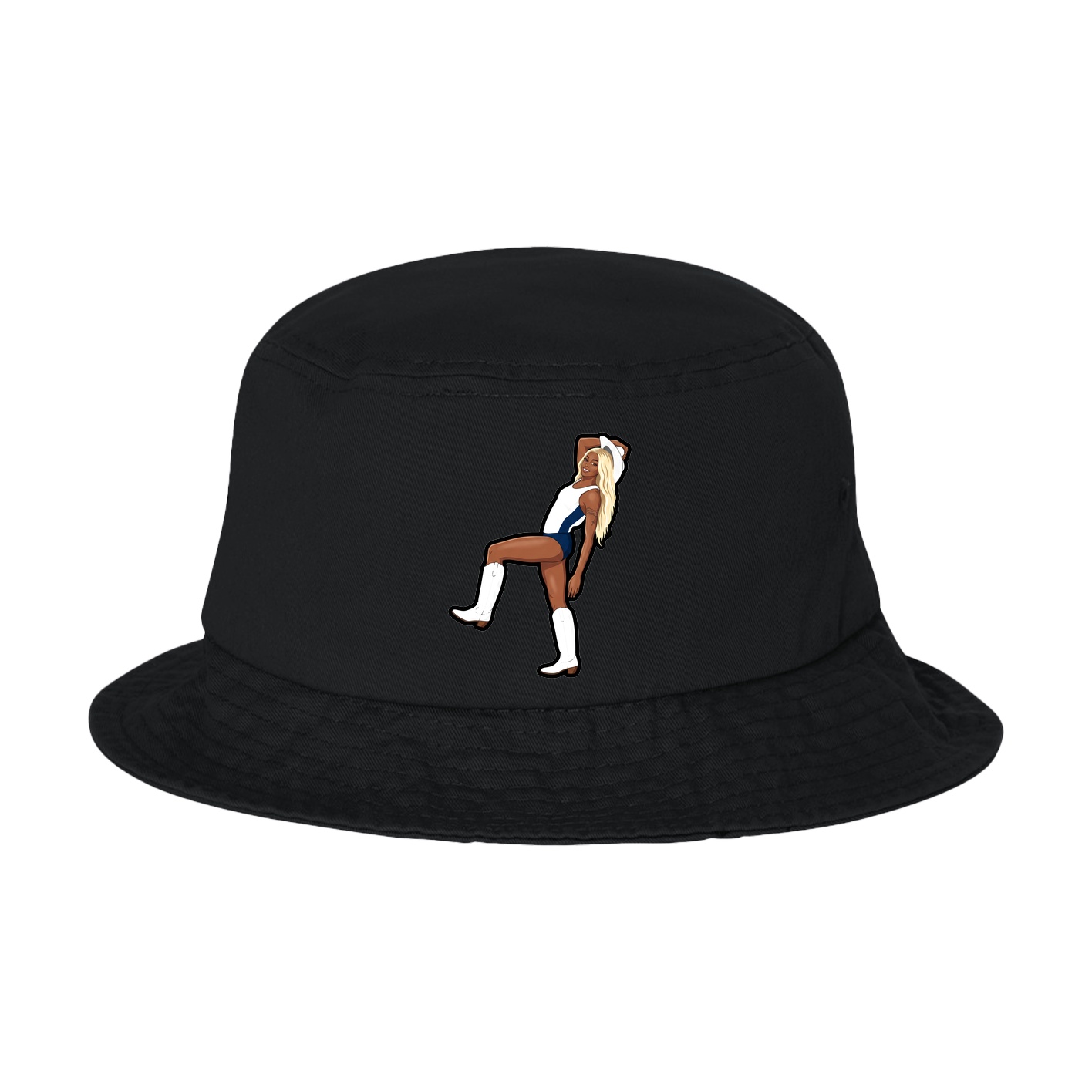 Bucket Cap — Name Vertical in Black