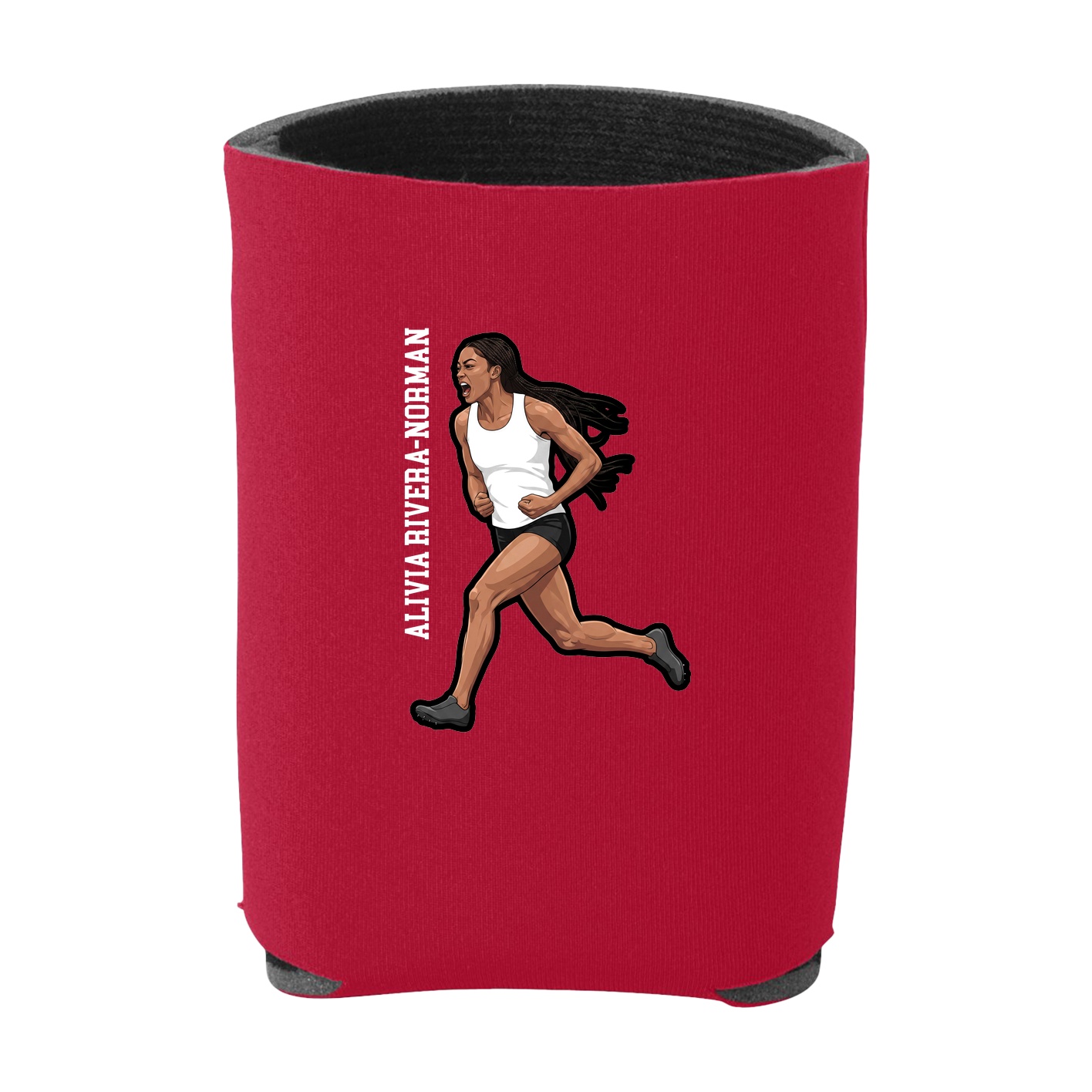 Can Holder — Name Vertical in Red