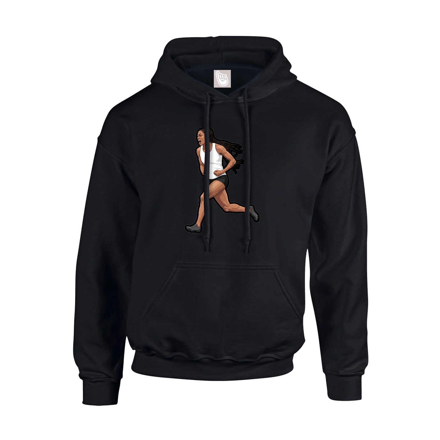 Youth Hoodie — Name Vertical in Black