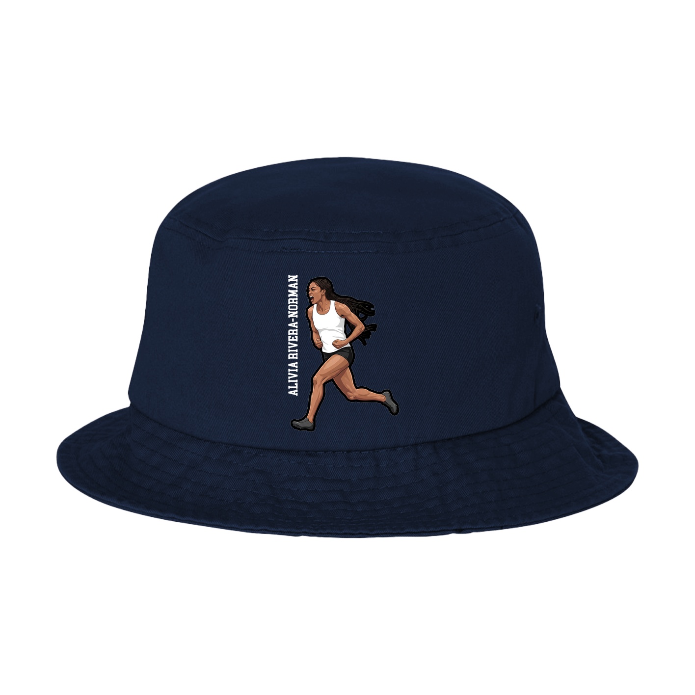 Bucket Cap — Name Vertical in Navy