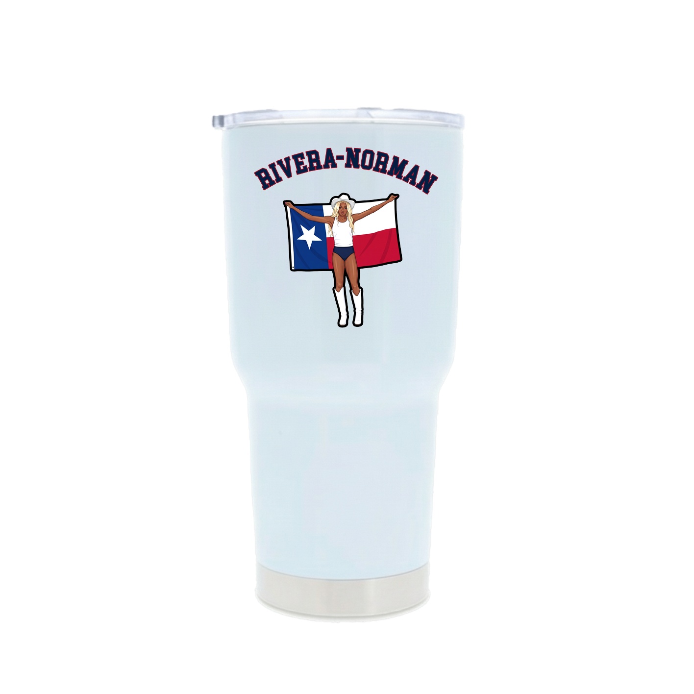 30oz Stainless Steel Tumbler — Shirsey Arch in White