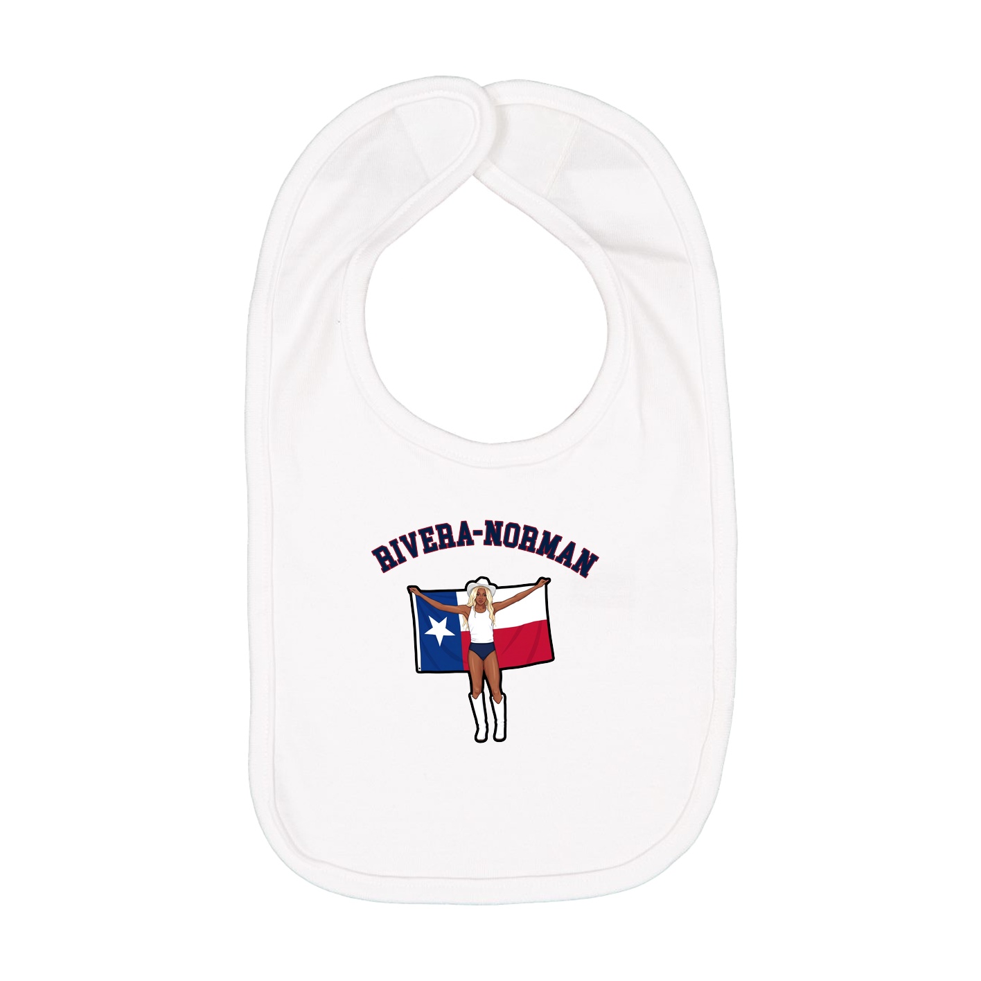 Infant Bib — Shirsey Arch in White