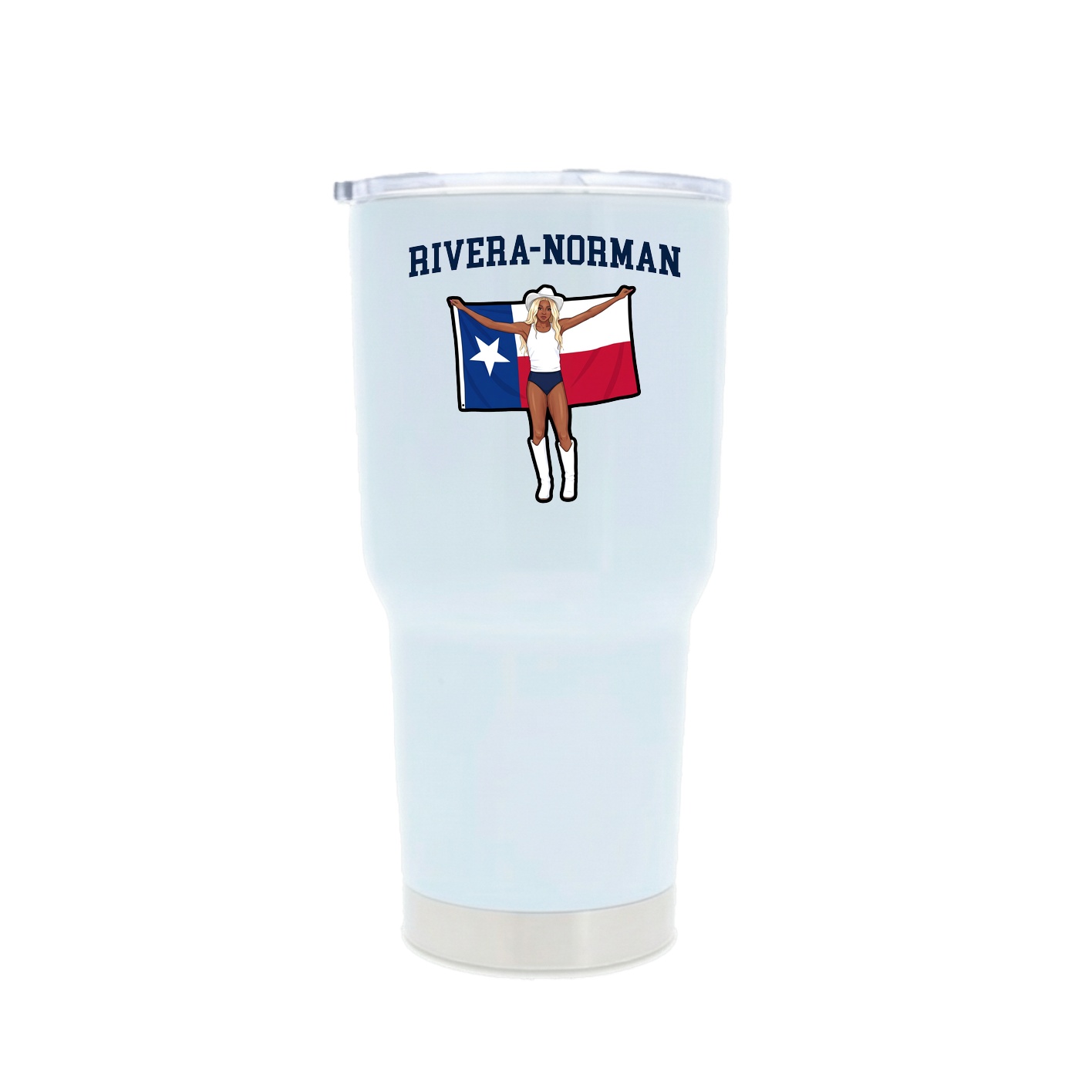 30oz Stainless Steel Tumbler — Shirsey in White