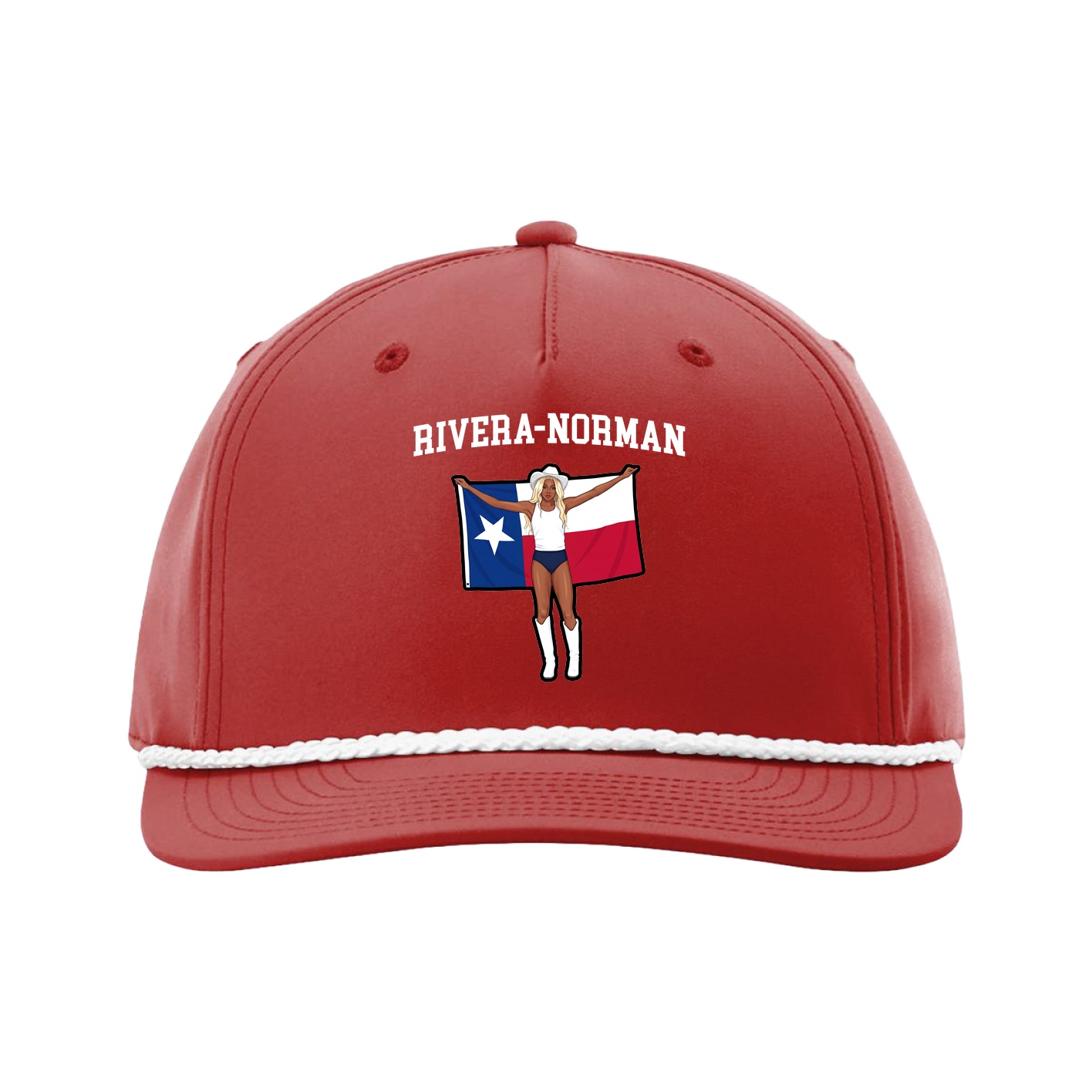 Five-Panel Classic Rope Cap — Shirsey in Red