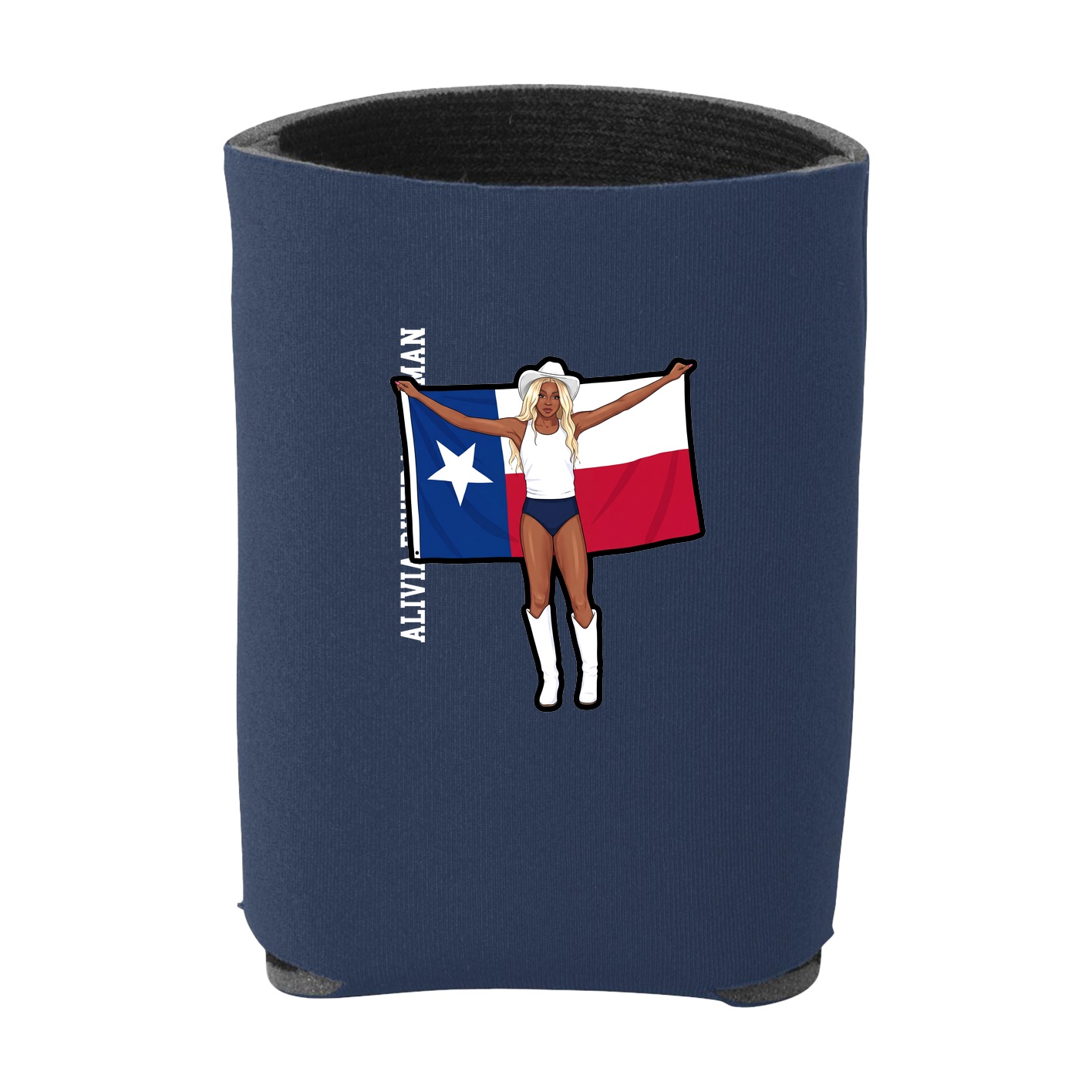 Can Holder — Name Vertical in Navy