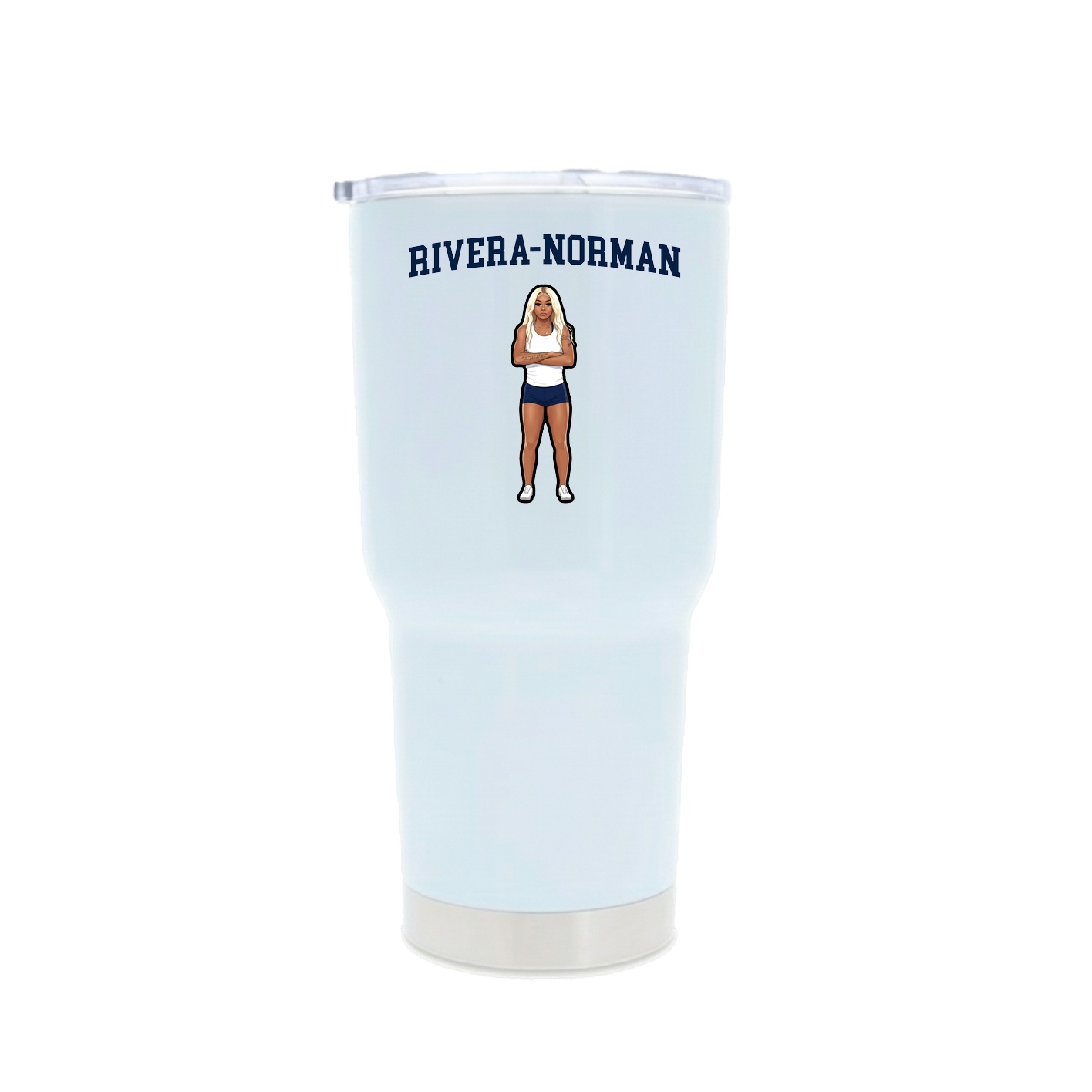 30oz Stainless Steel Tumbler — Shirsey in White