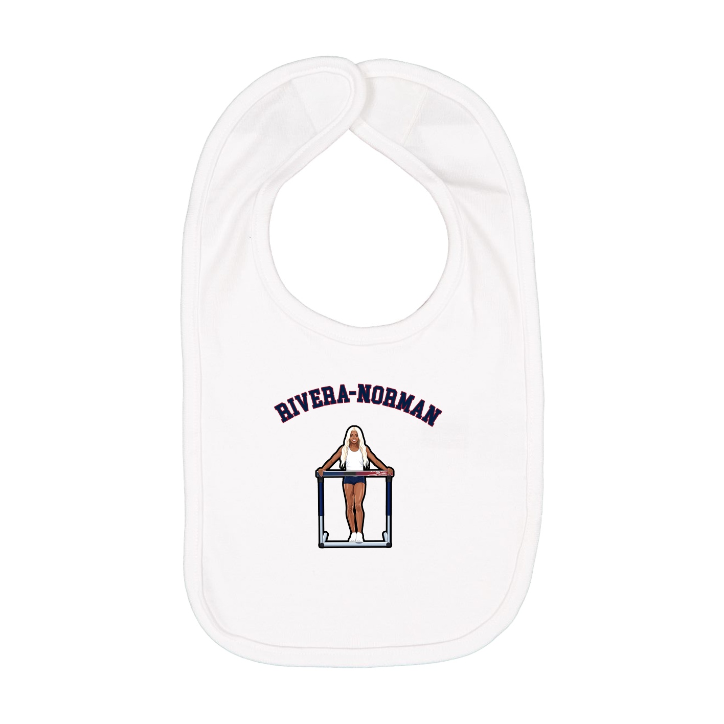 Infant Bib — Shirsey Arch in White