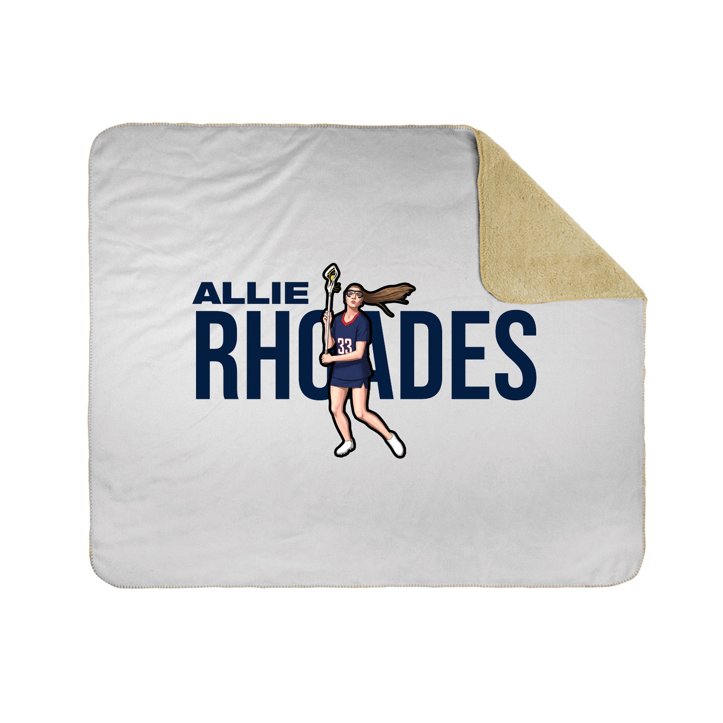 Throw Blanket — Player Name in White