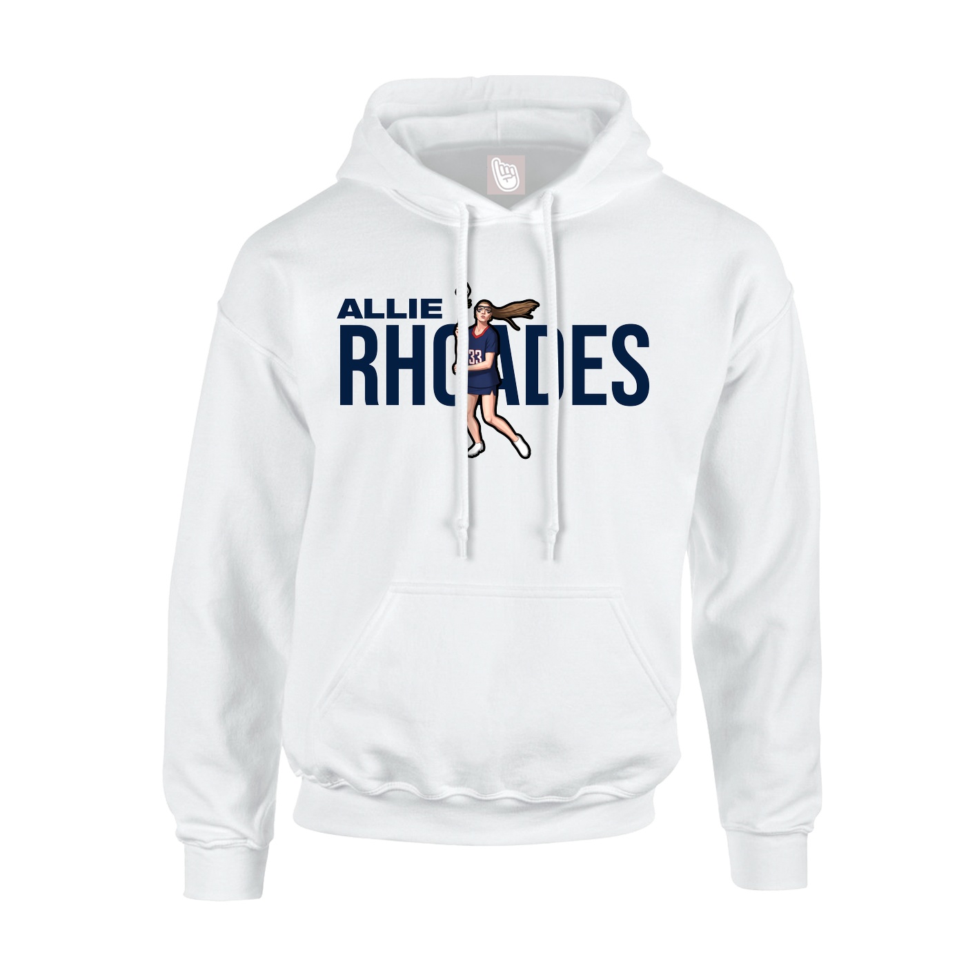 Youth Hoodie — Player Name in White