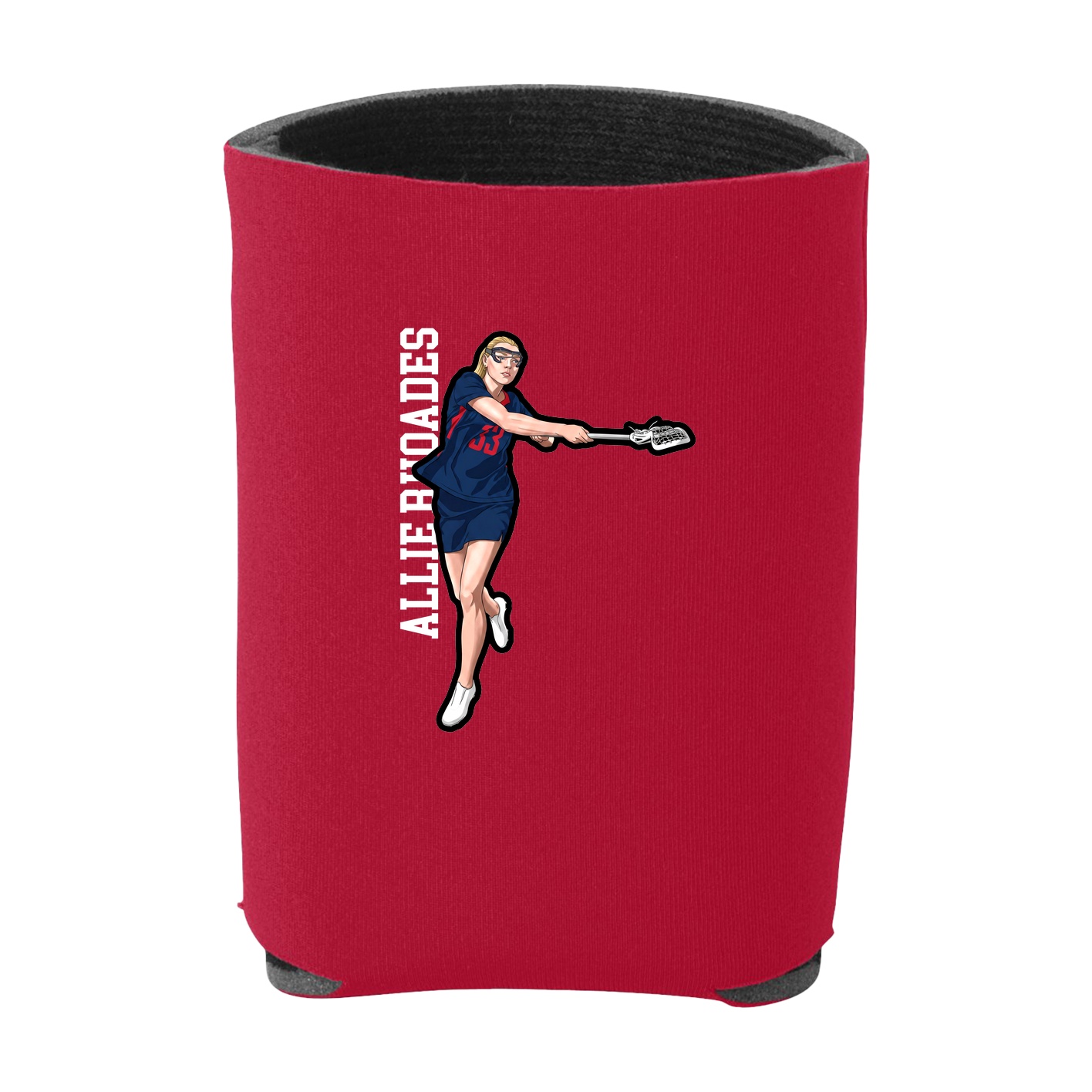 Can Holder — Name Vertical in Red
