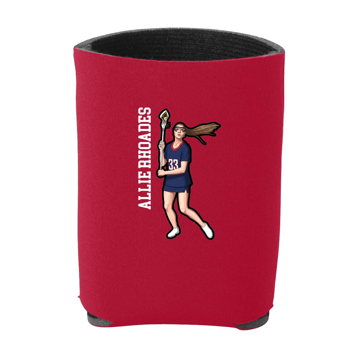 Can Holder — Name Vertical in Red
