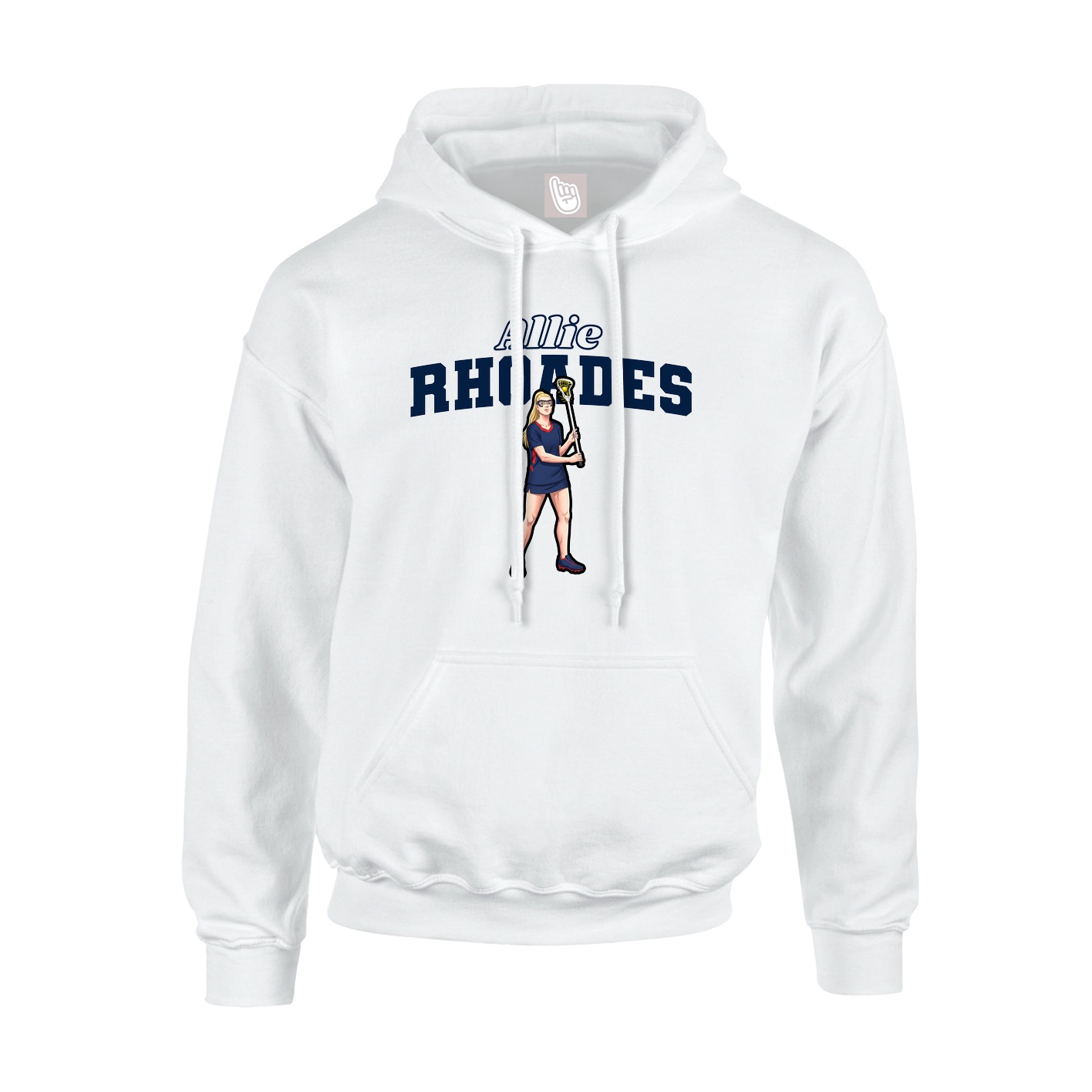 Hoodie — Name Arch in White
