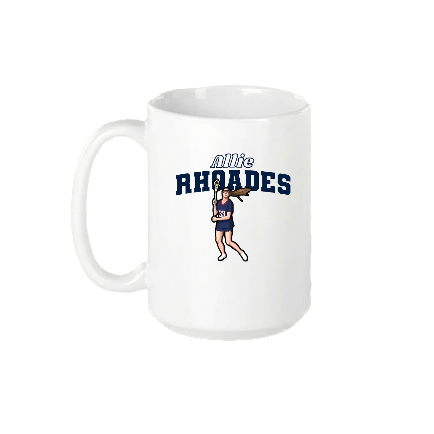 15oz Coffee Mug — Name Arch in White