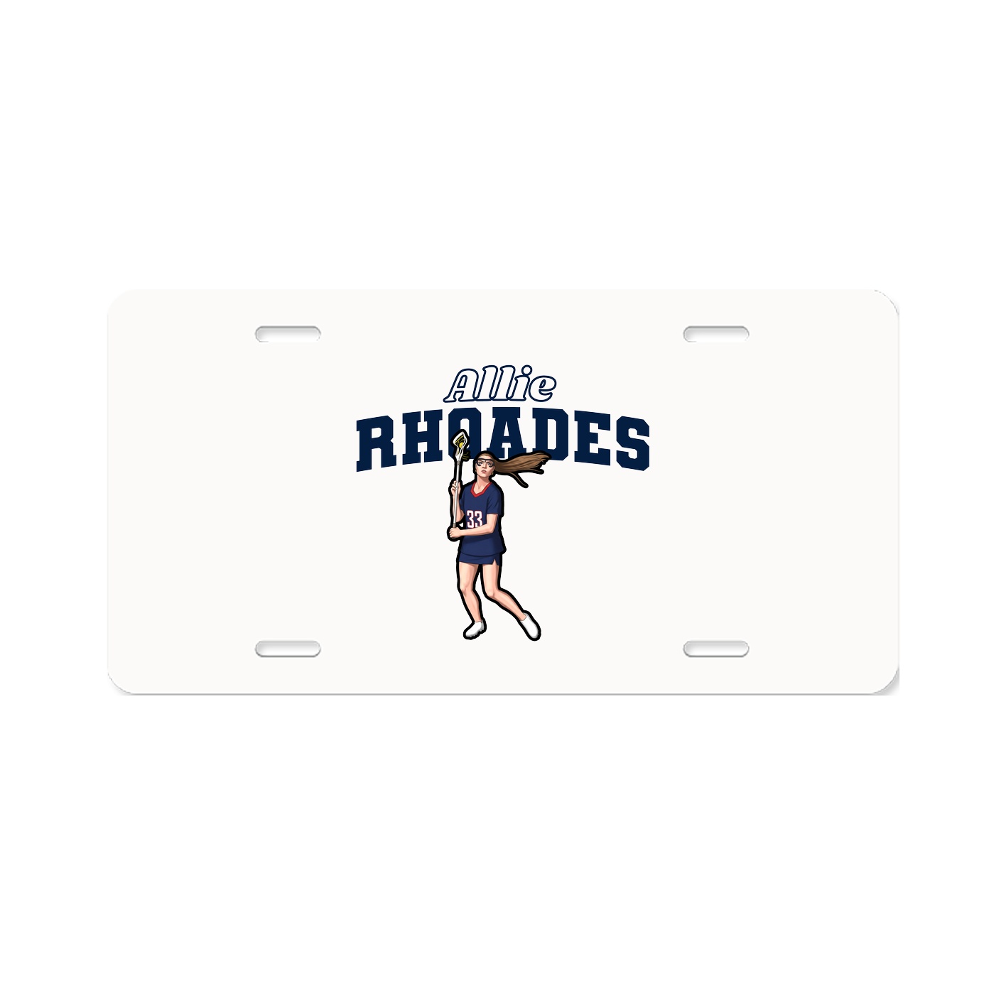 License Plate — Name Arch in Classic