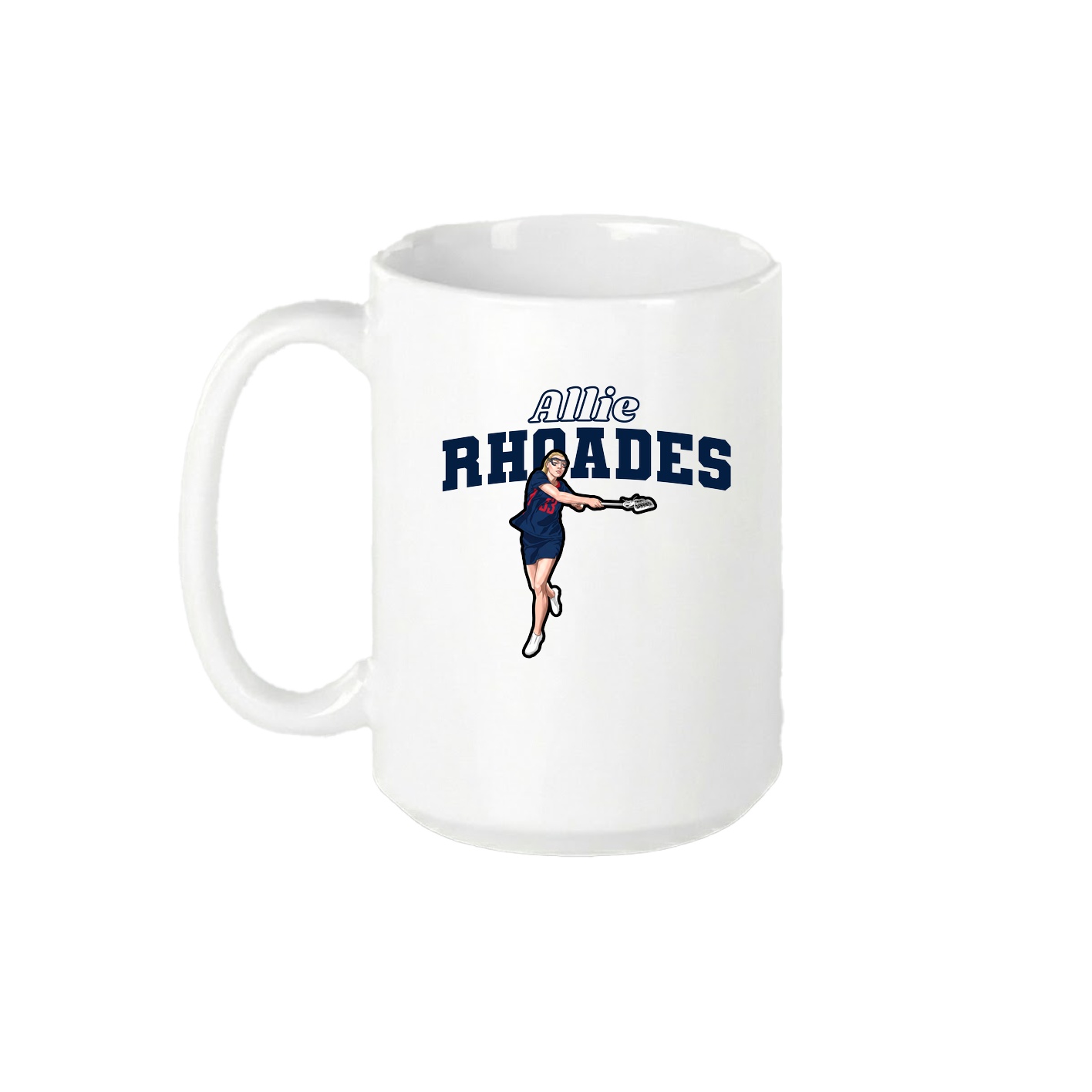 15oz Coffee Mug — Name Arch in White
