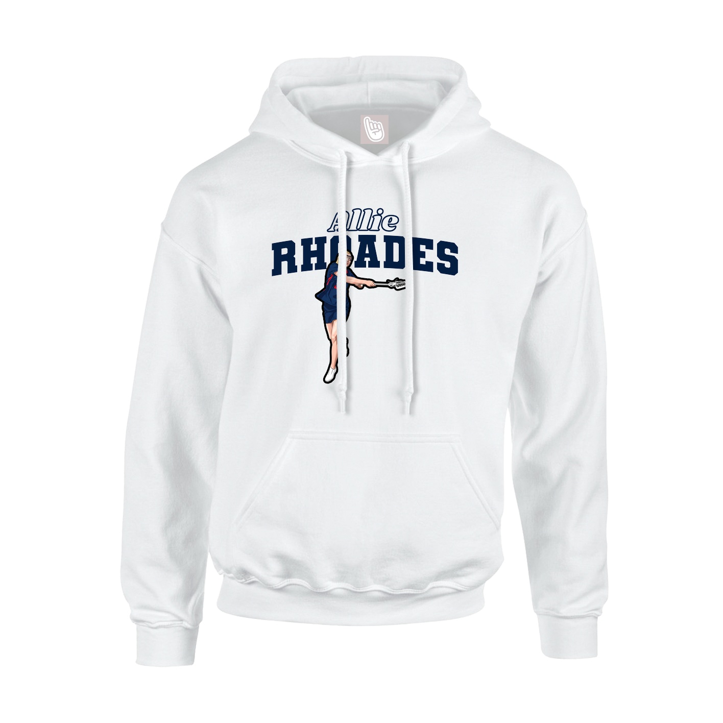 Hoodie — Name Arch in White