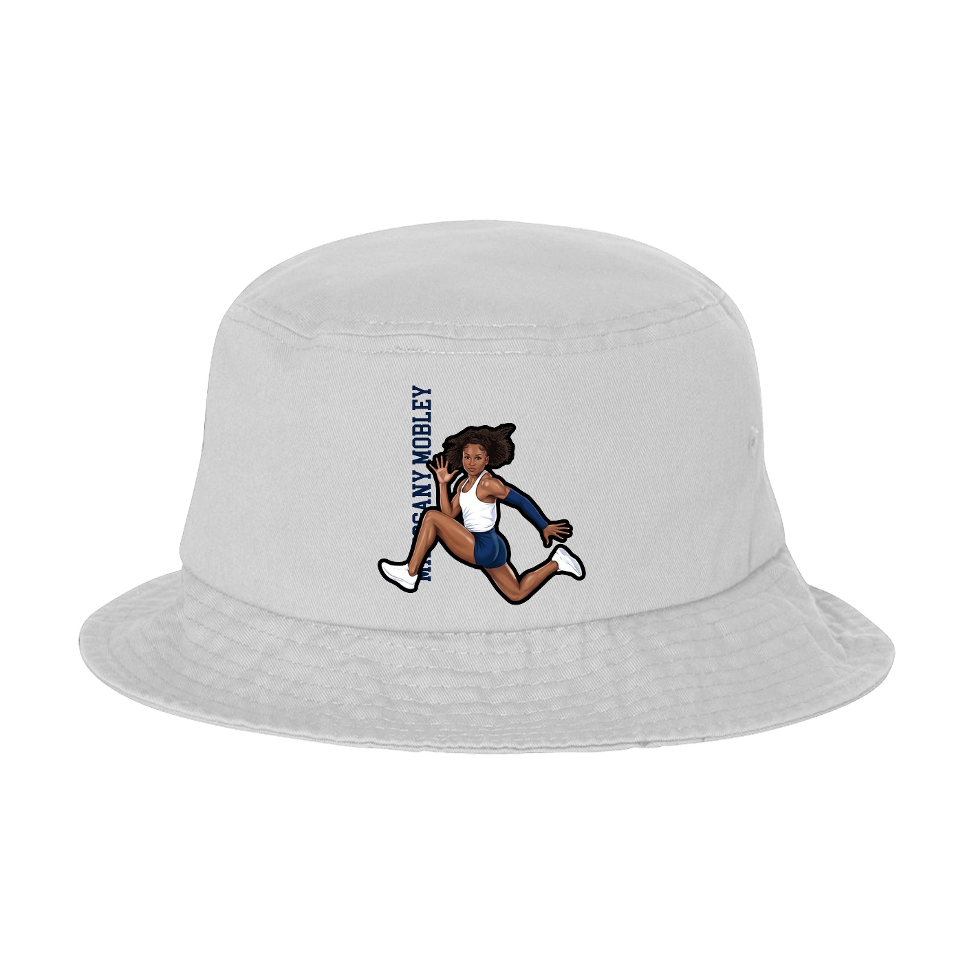 Bucket Cap — Name Vertical in White