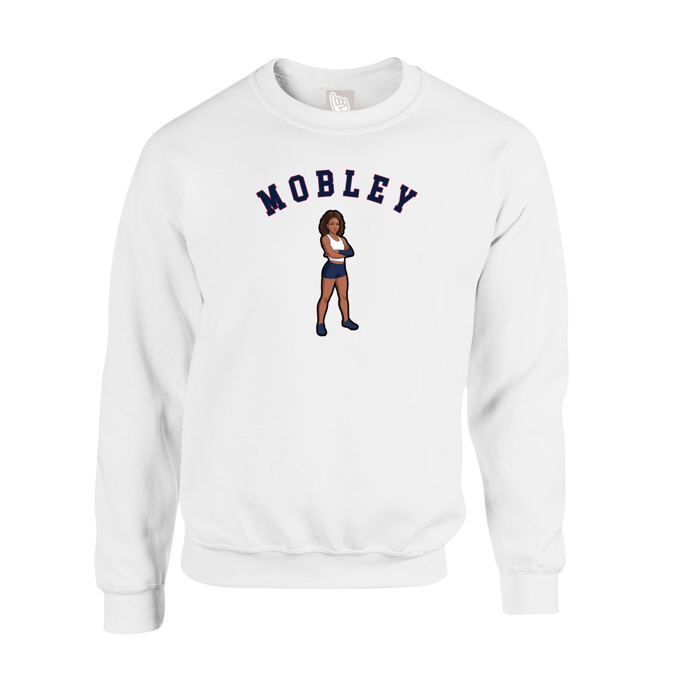Fleece Crew — Shirsey Arch in White