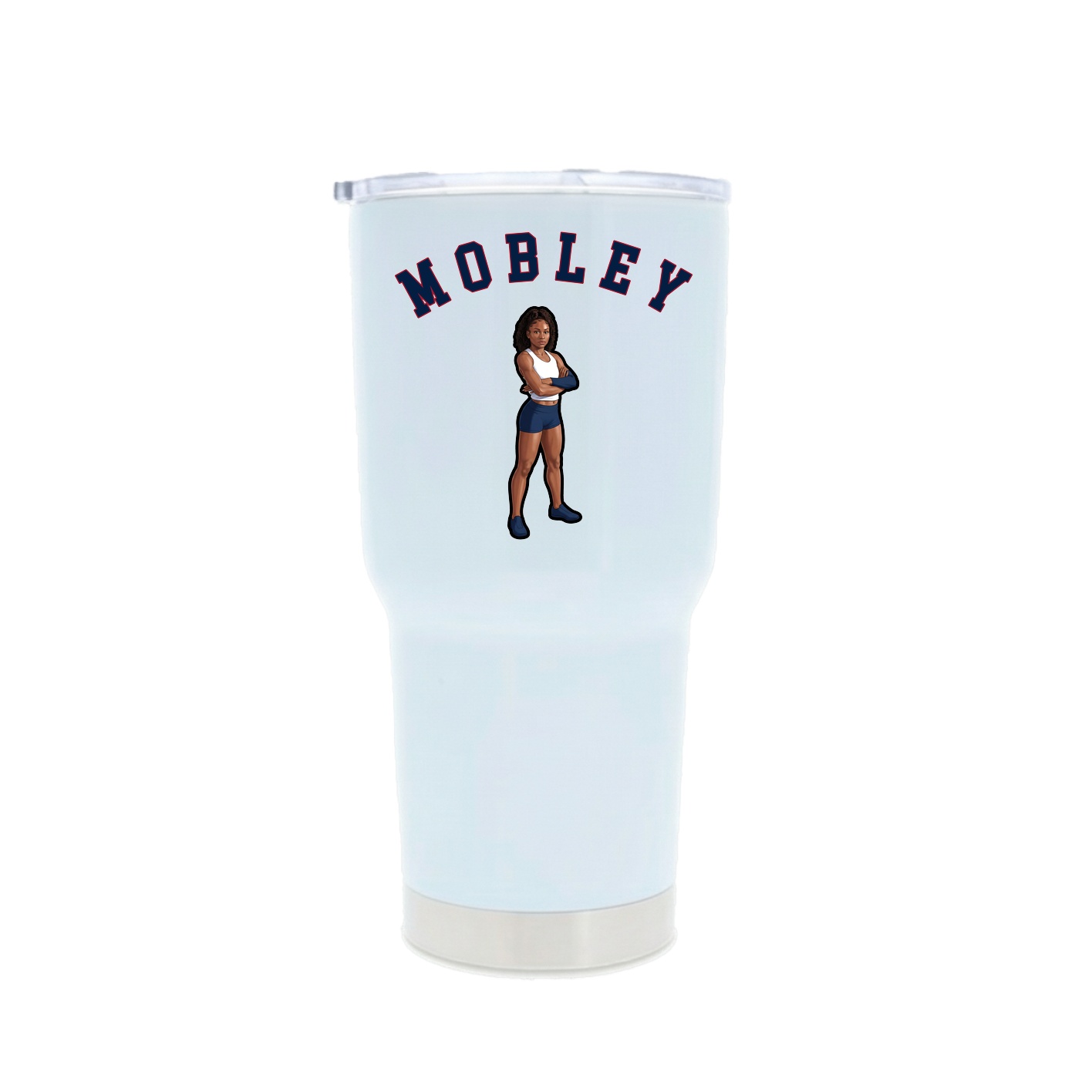 30oz Stainless Steel Tumbler — Shirsey Arch in White