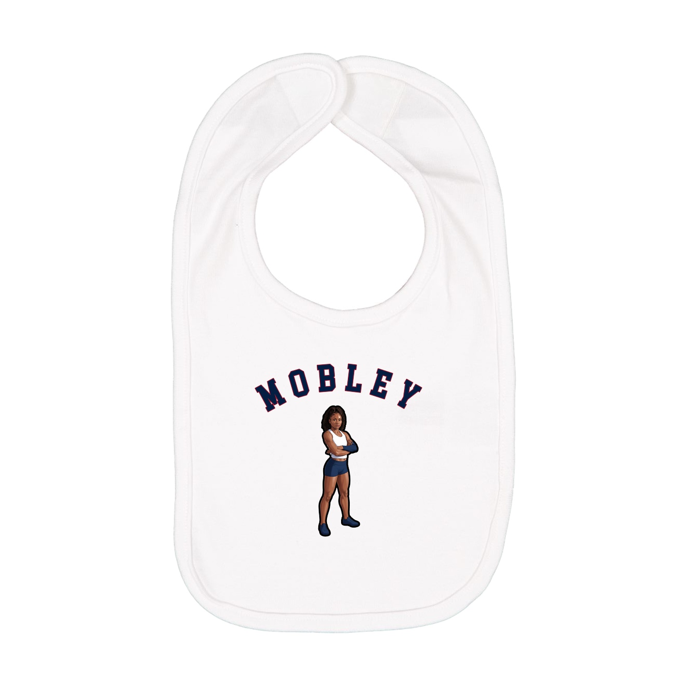 Infant Bib — Shirsey Arch in White