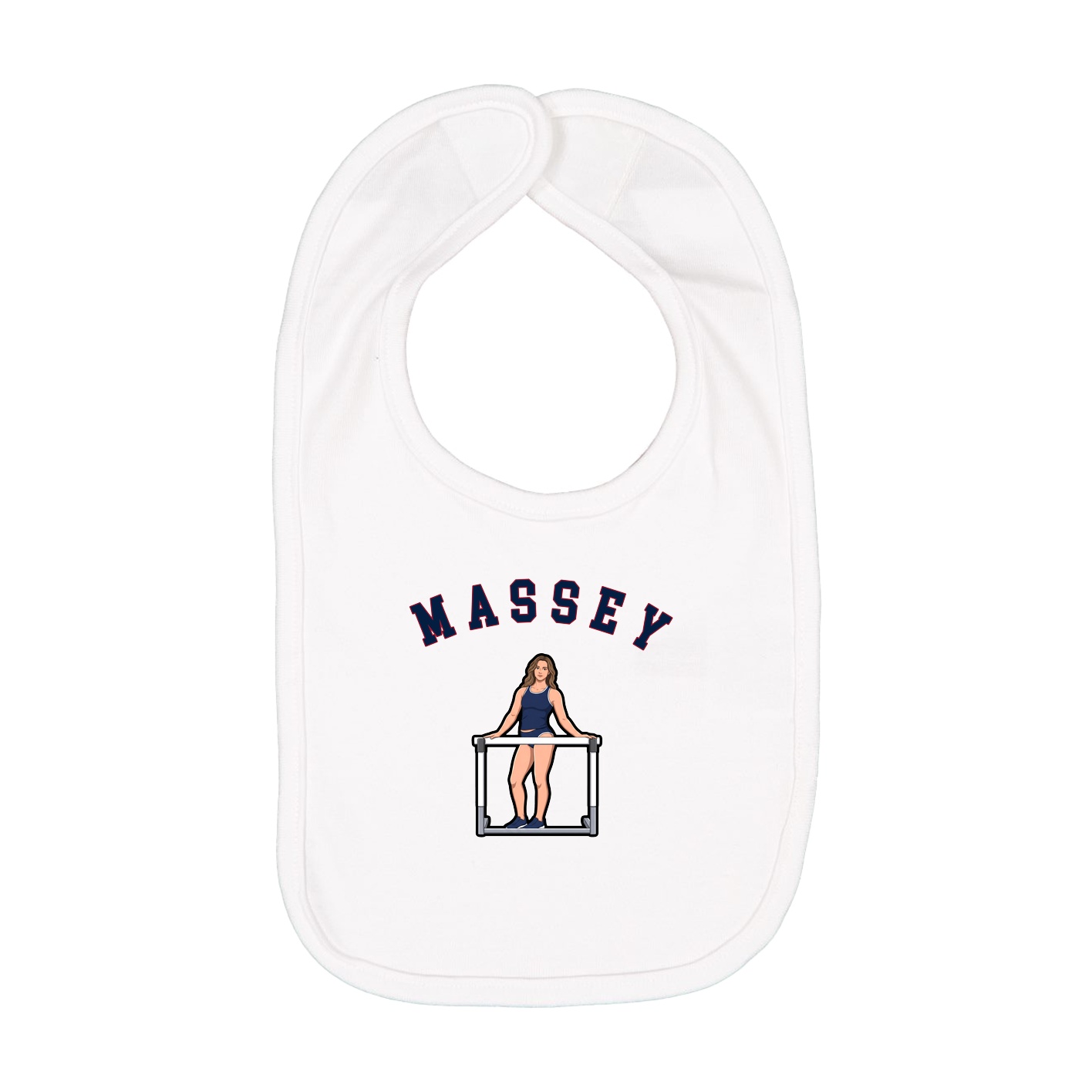 Infant Bib — Shirsey Arch in White
