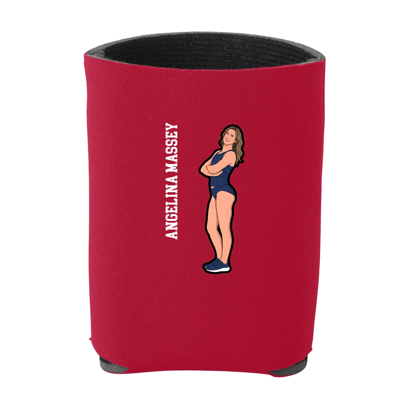 Can Holder — Name Vertical in Red