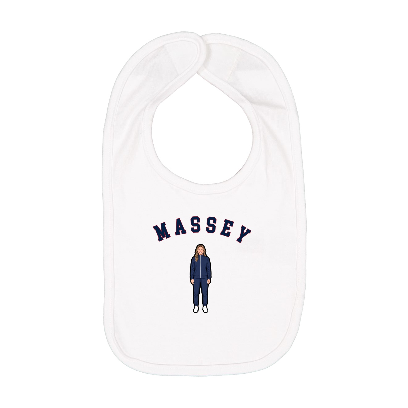 Infant Bib — Shirsey Arch in White