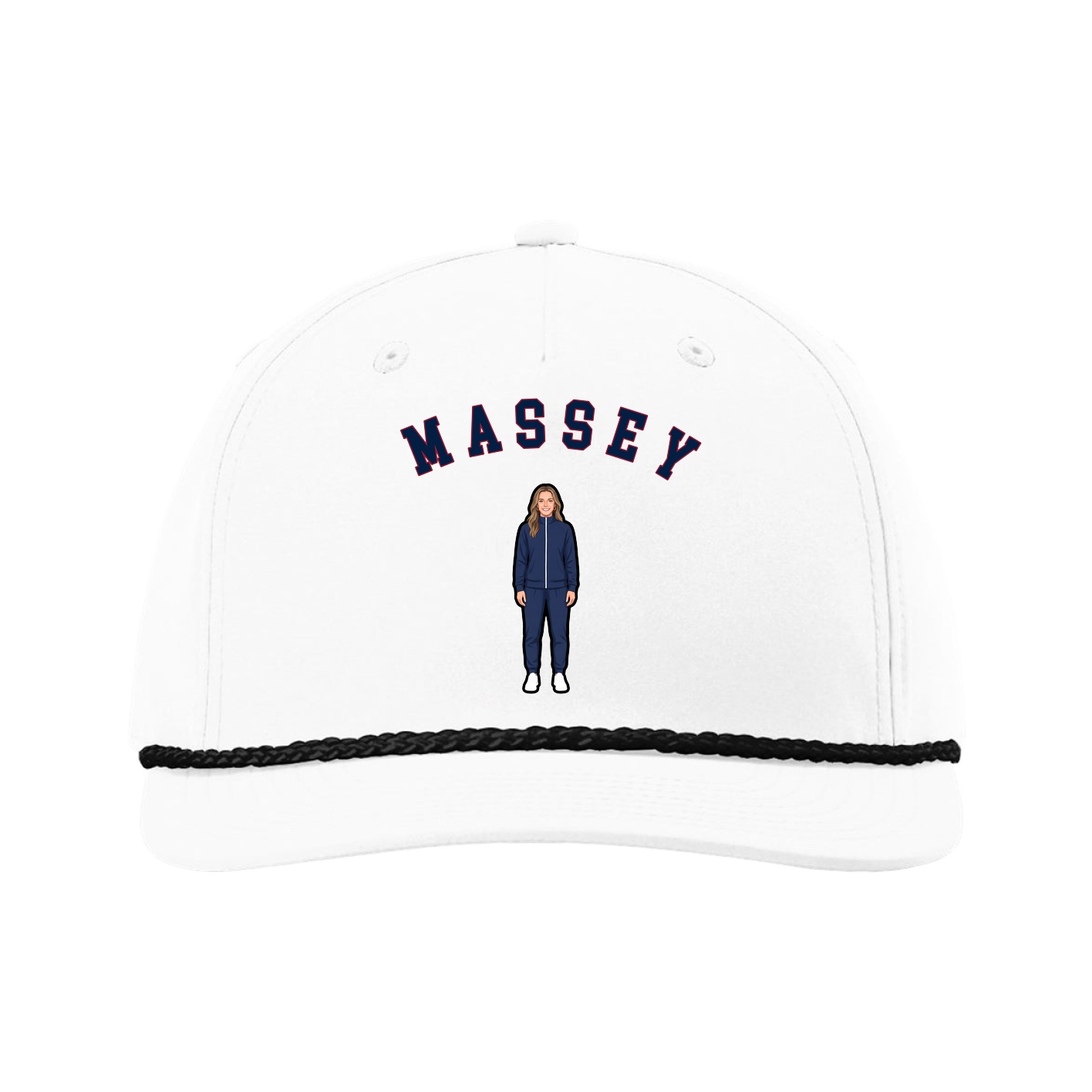 Five-Panel Classic Rope Cap — Shirsey Arch in White
