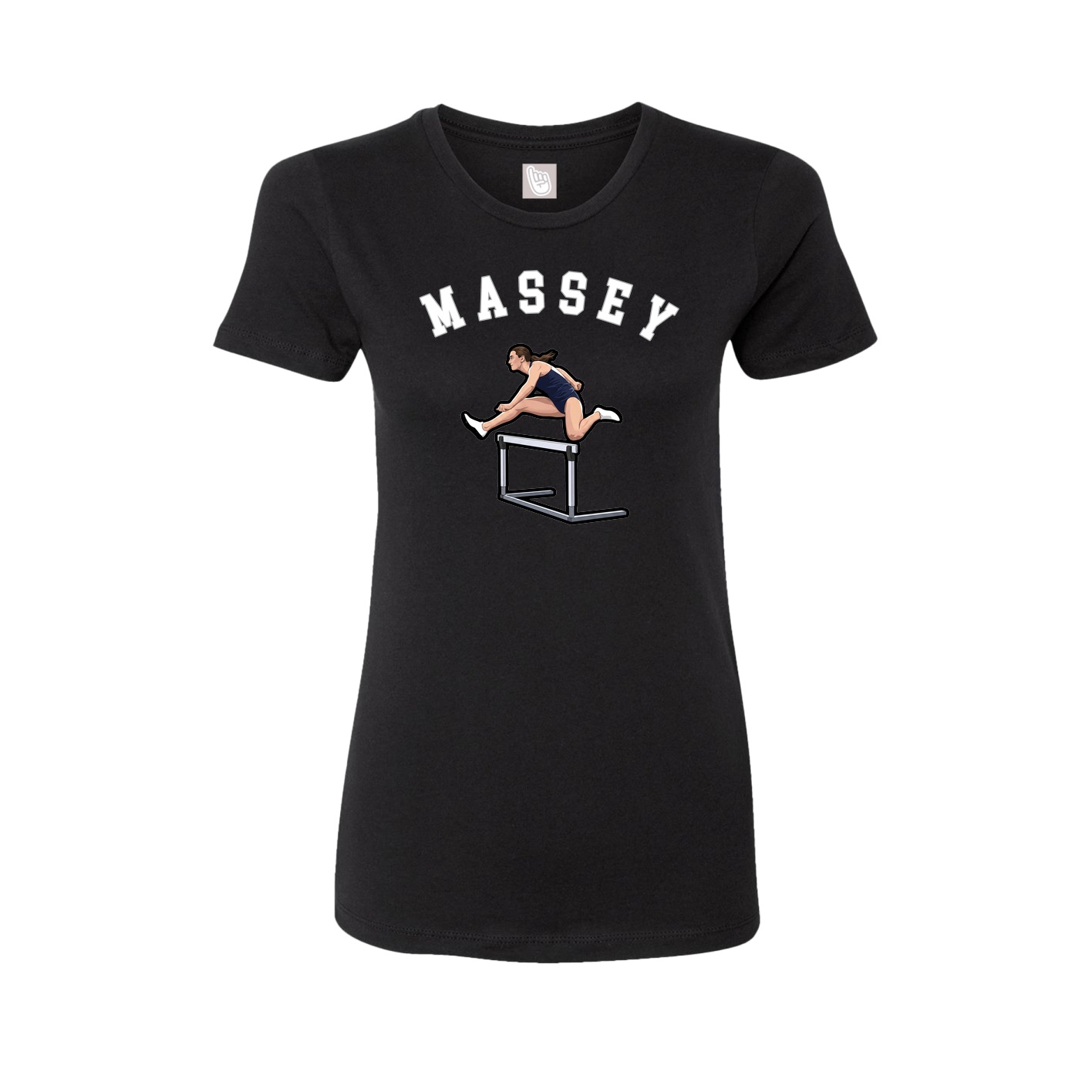 Fitted Women's Tee — Shirsey Arch in Black