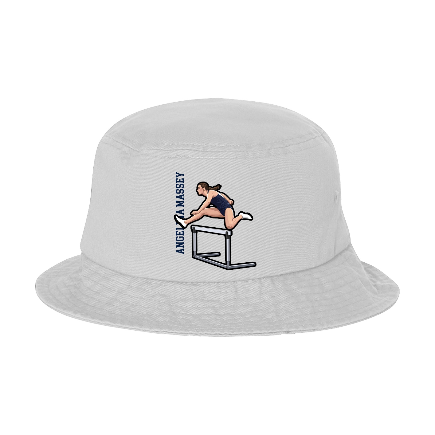 Bucket Cap — Name Vertical in White