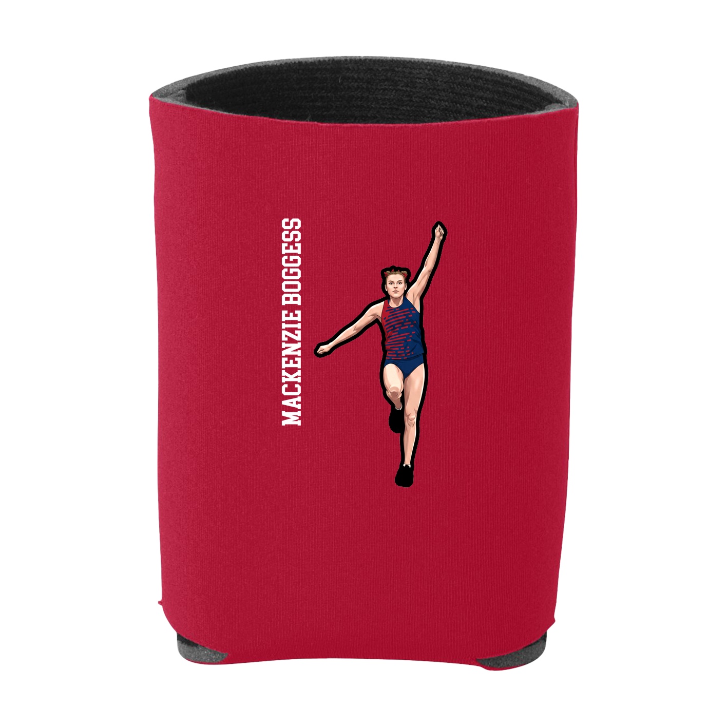 Can Holder — Name Vertical in Red
