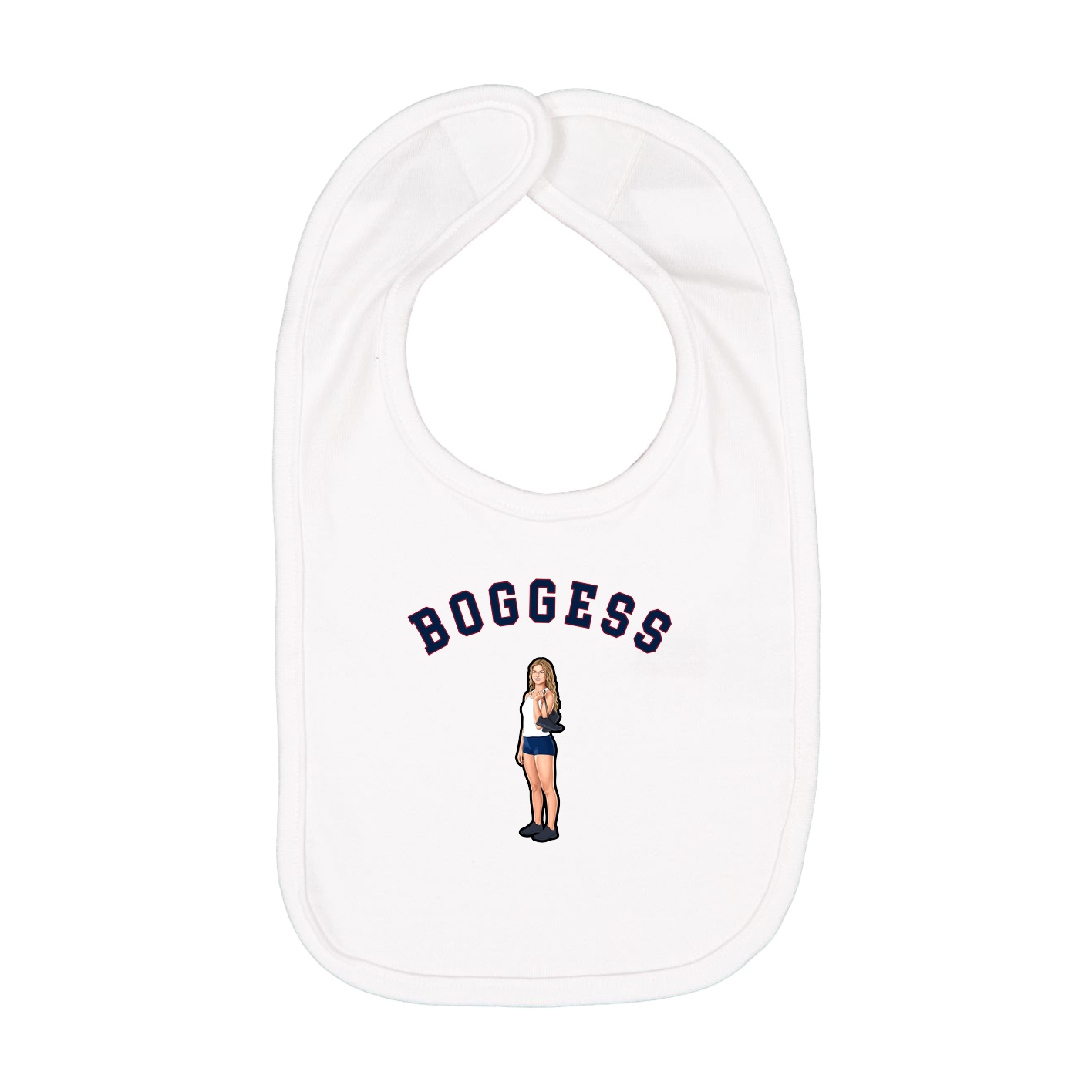 Infant Bib — Shirsey Arch in White