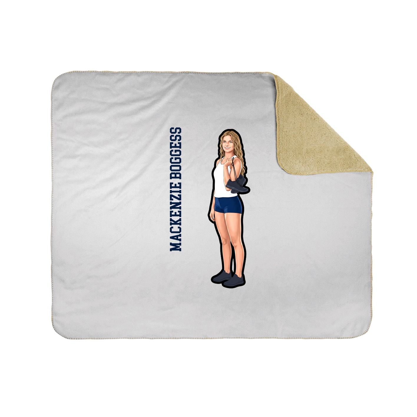 50x60 Sherpa Lined Throw Blanket