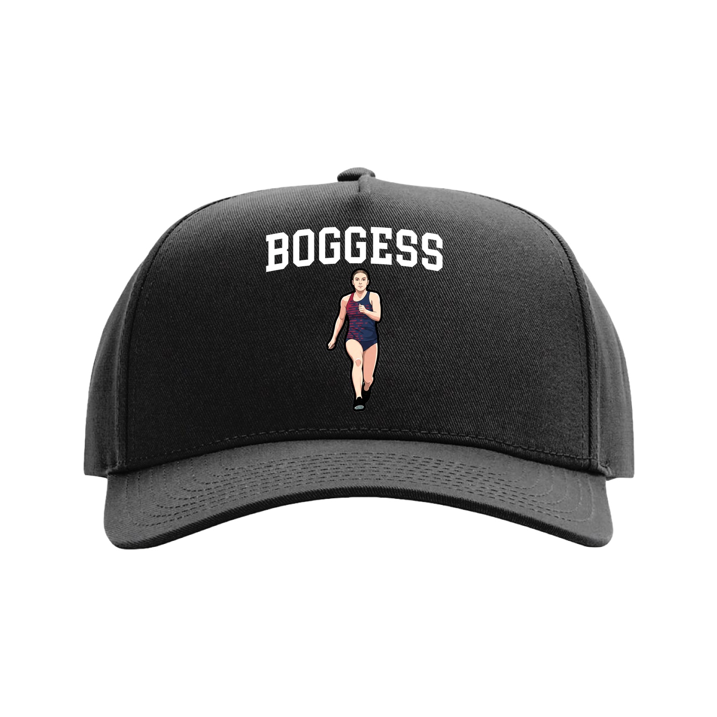 Full Fabric Five-Panel Champ Cap — Shirsey in Black