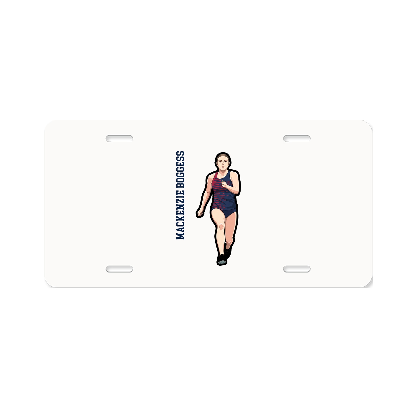 License Plate — Name Vertical in Classic