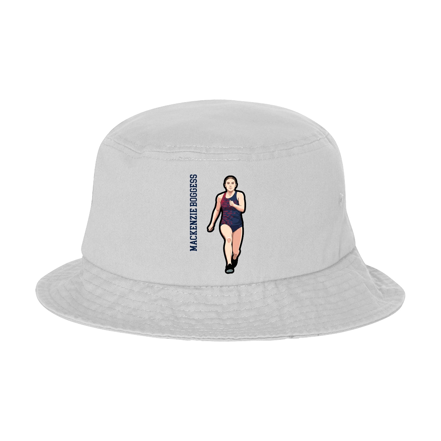 Bucket Cap — Name Vertical in White