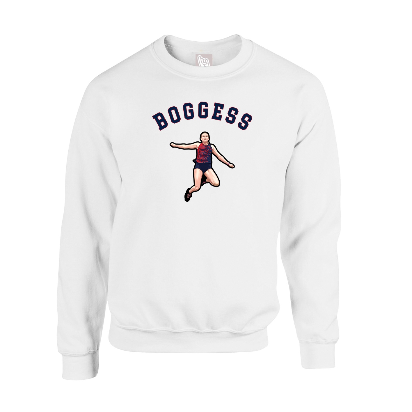Fleece Crew — Shirsey Arch in White