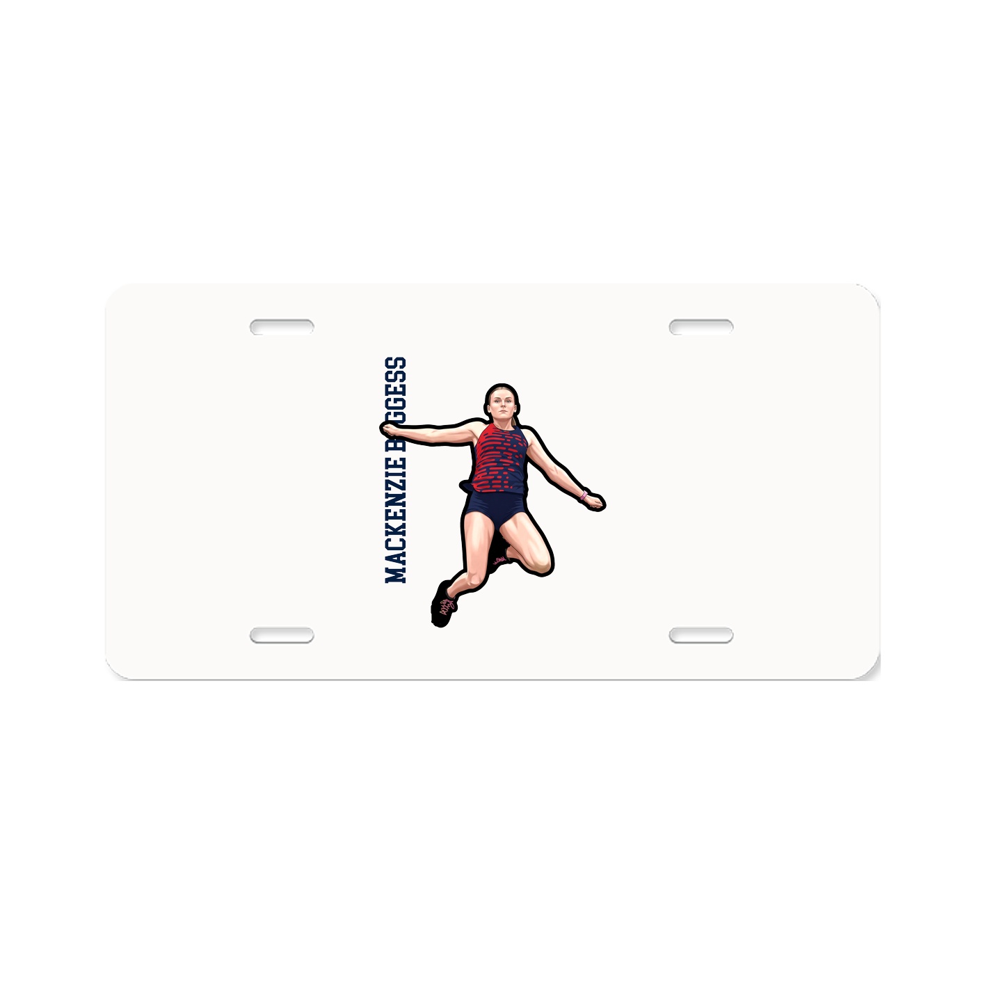 License Plate — Name Vertical in Classic