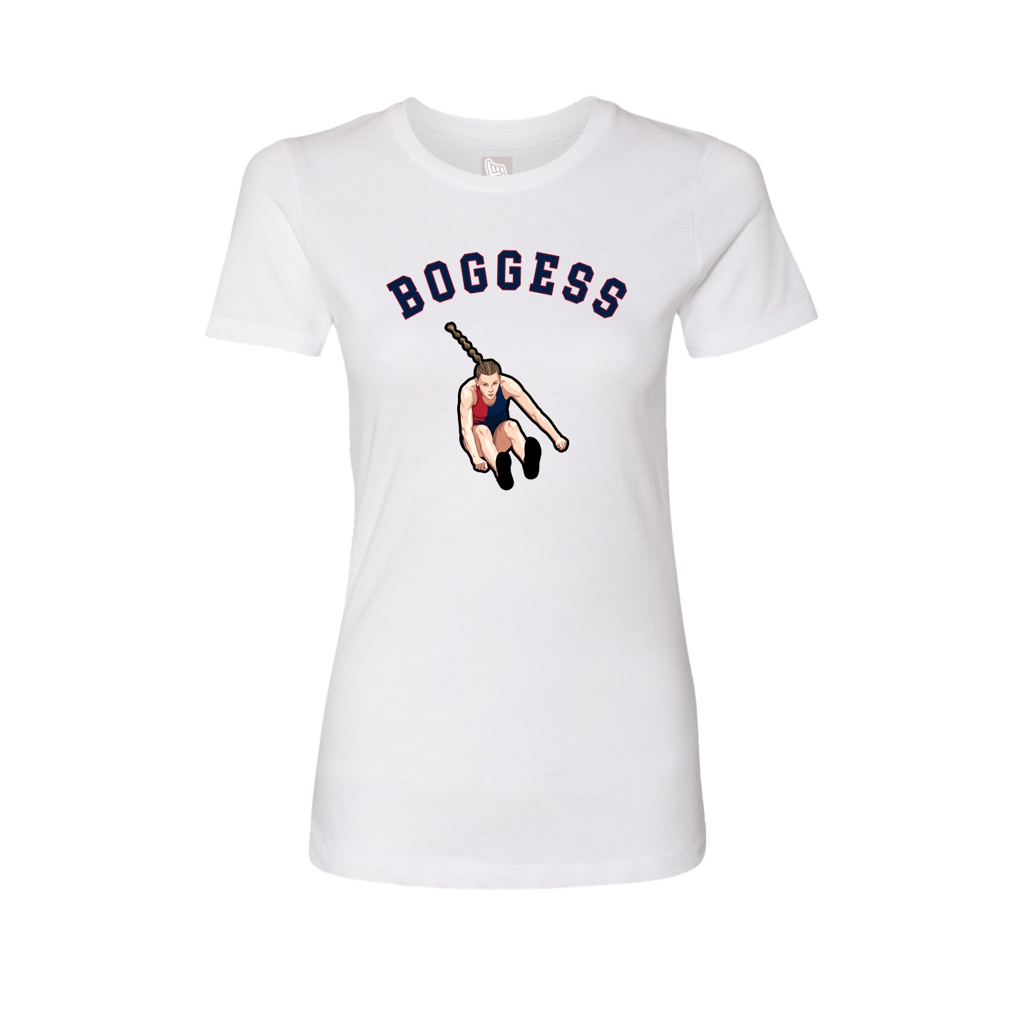 Fitted Women's Tee — Shirsey Arch in White