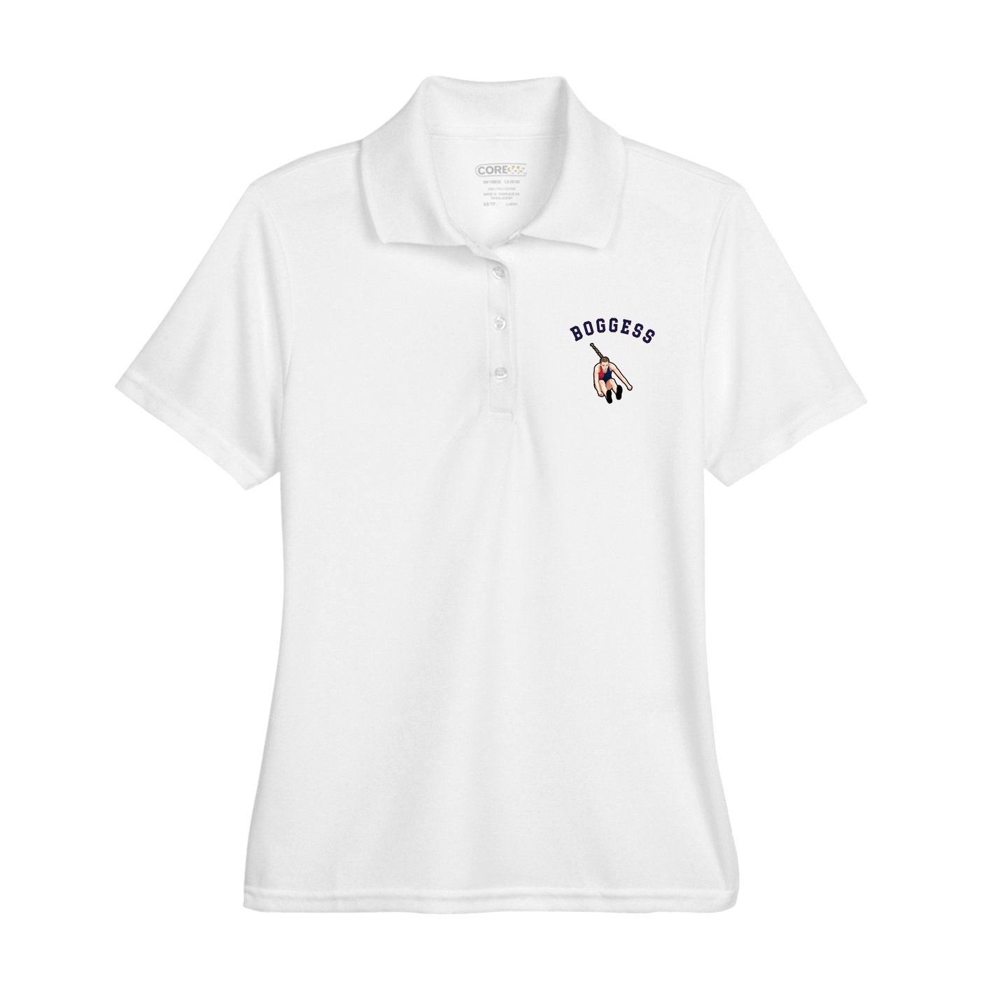 Womens Performance Polo — Shirsey Arch in White