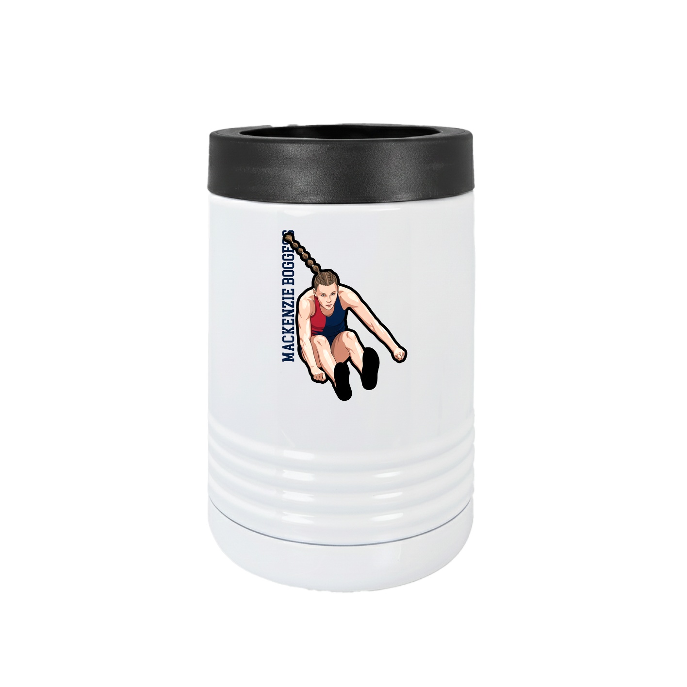 Beverage Holder — Name Vertical in White