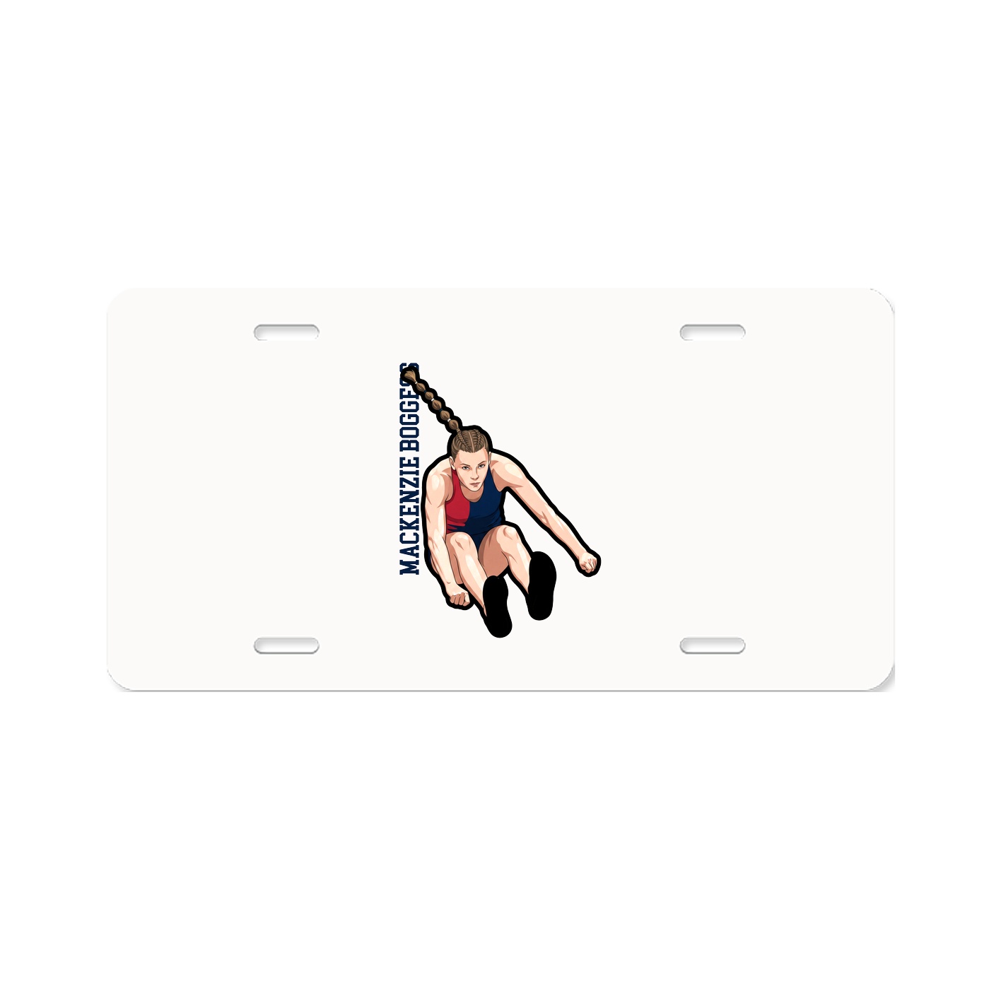 License Plate — Name Vertical in Classic