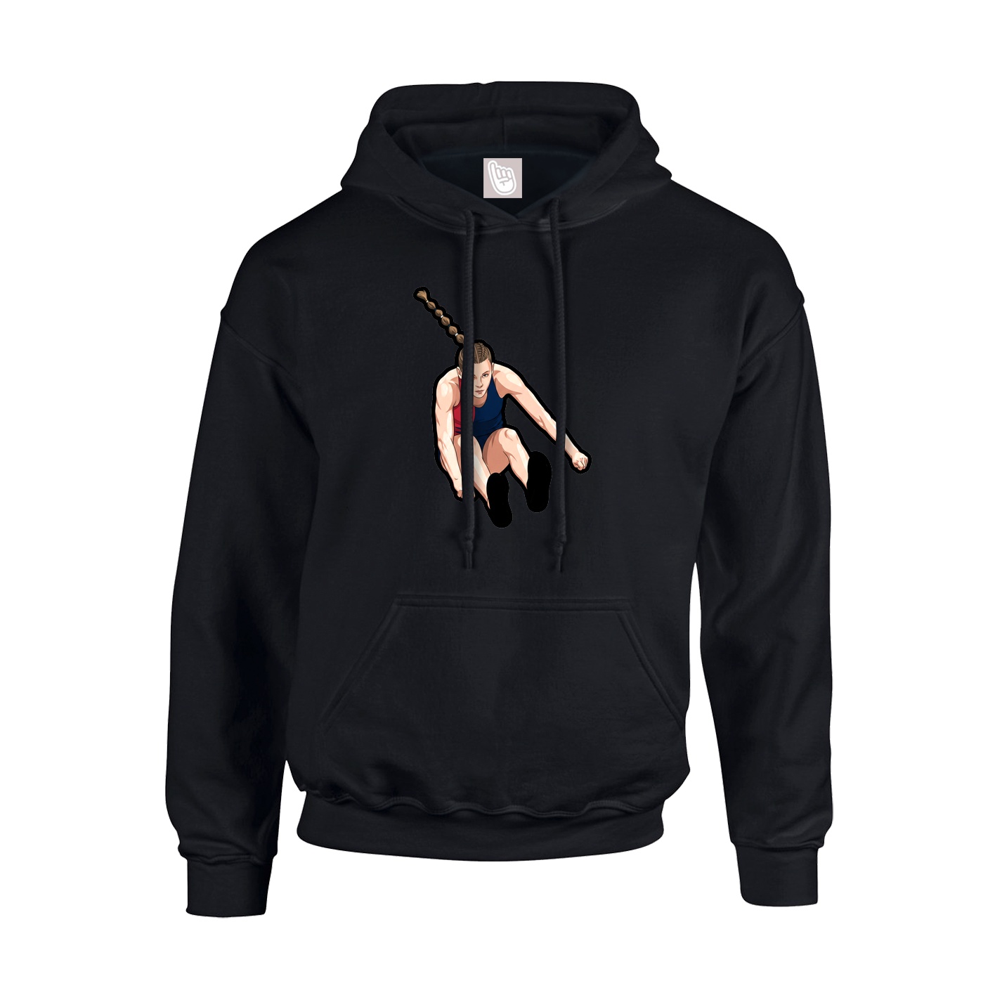Hoodie — Name Vertical in Black