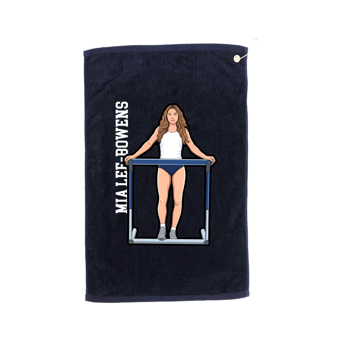 Golf Towel — Name Vertical in Navy