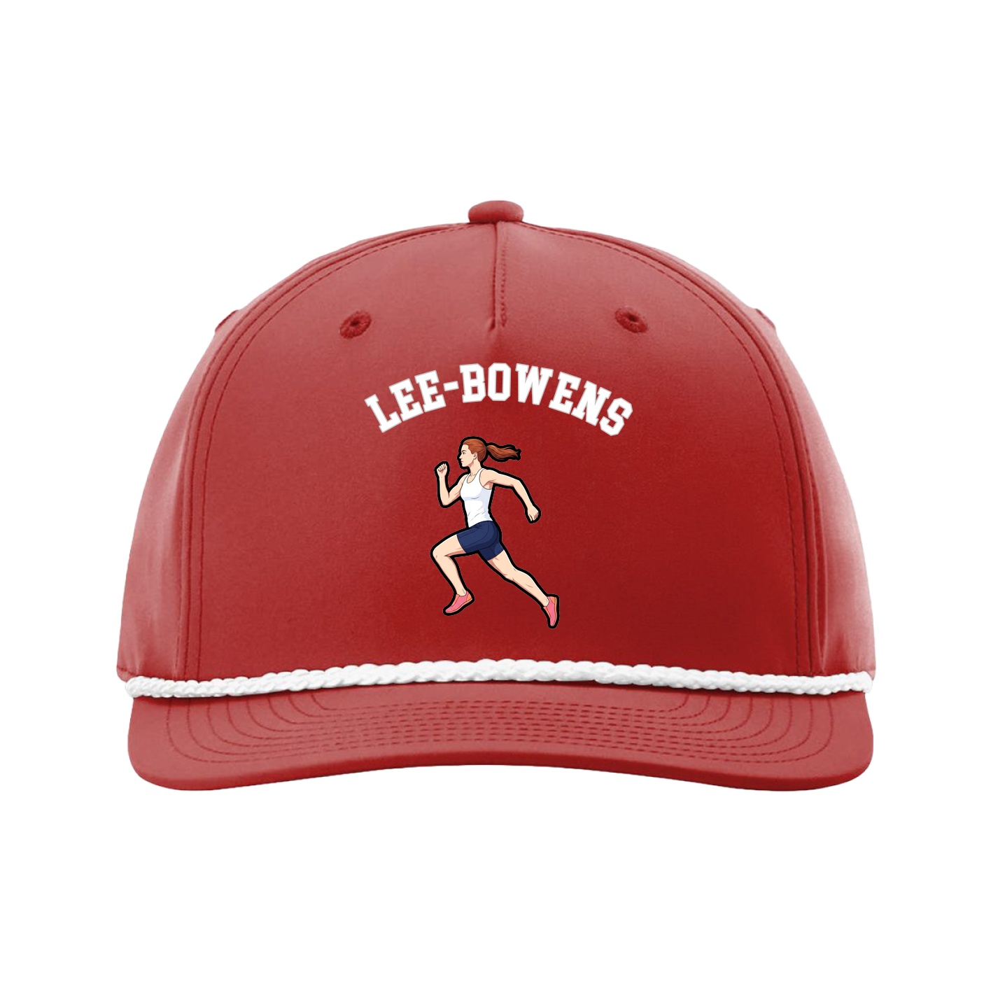 Five-Panel Classic Rope Cap — Shirsey Arch in Red