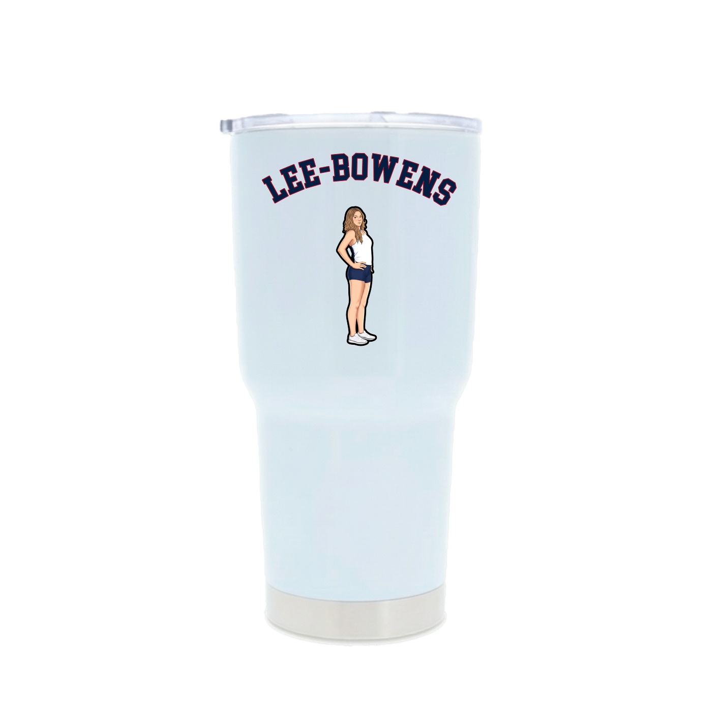 30oz Stainless Steel Tumbler — Shirsey Arch in White
